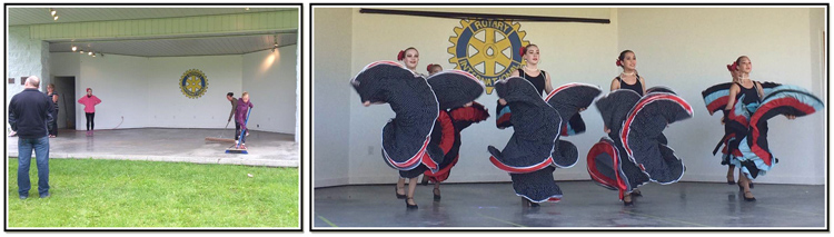 Left: Rehearsals the week prior. Right: Spanish Dance Item to the Gypsy Kings 'La Quiero'