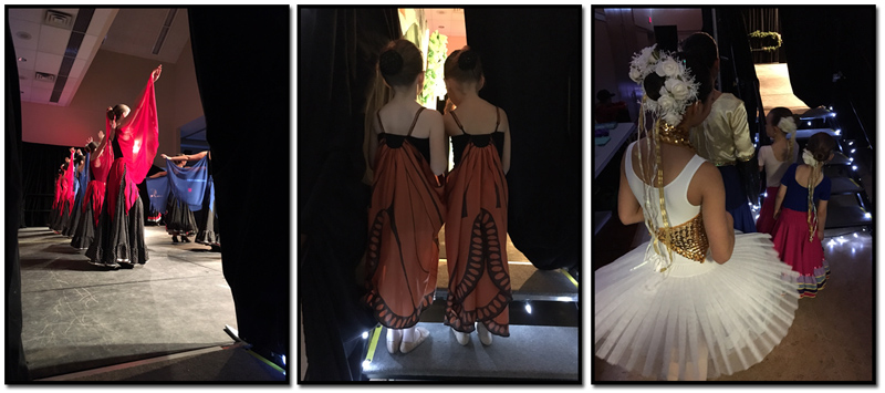 Backstage during the afternoon matinee performance.