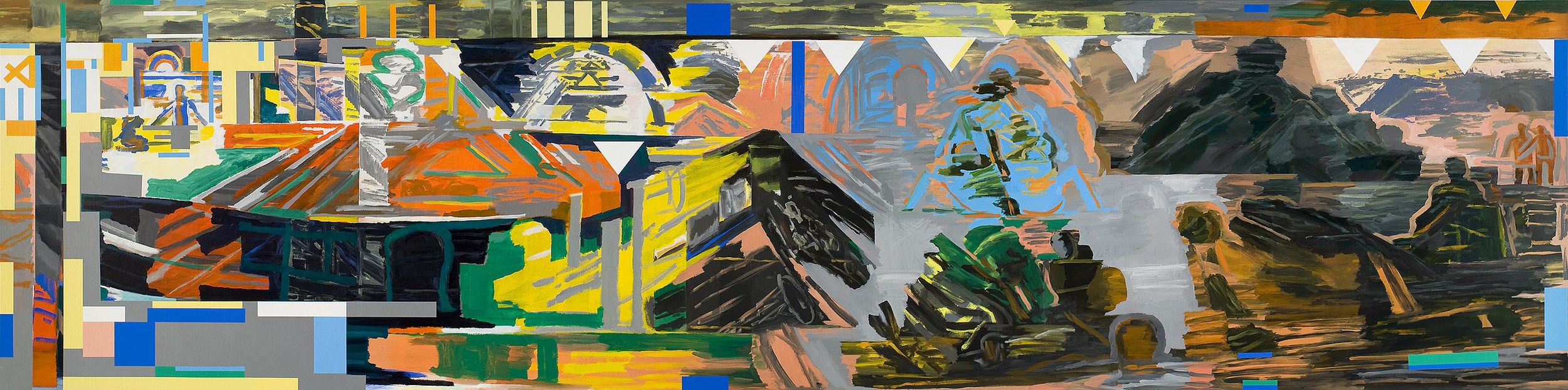   flotilla   acrylic on canvas  48 x 192 inches  2008-09 