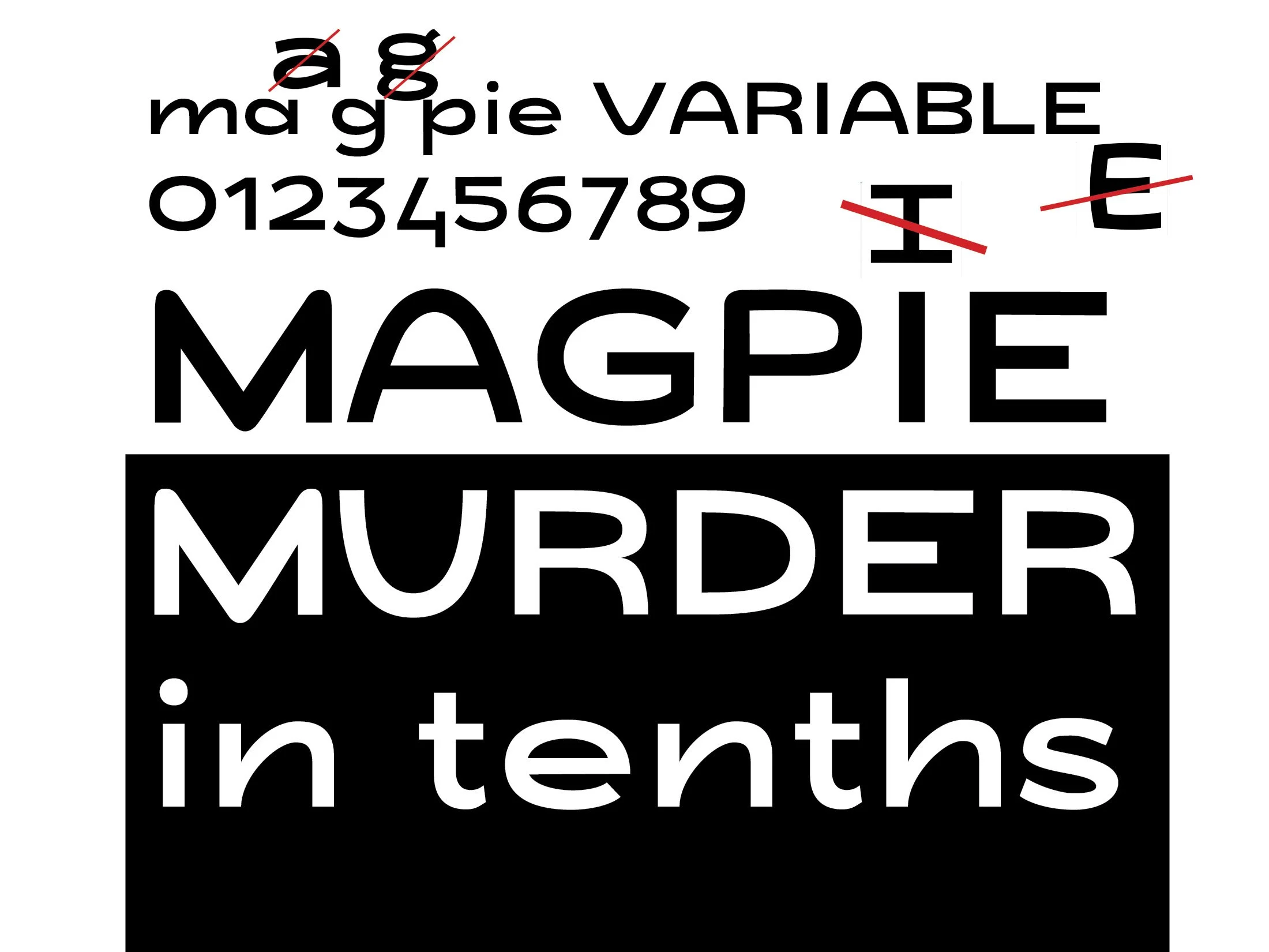 Mgpie. A work in progress with a lot of glyphs just sketched out. Lots of work ahead, I know. Don't judge me!