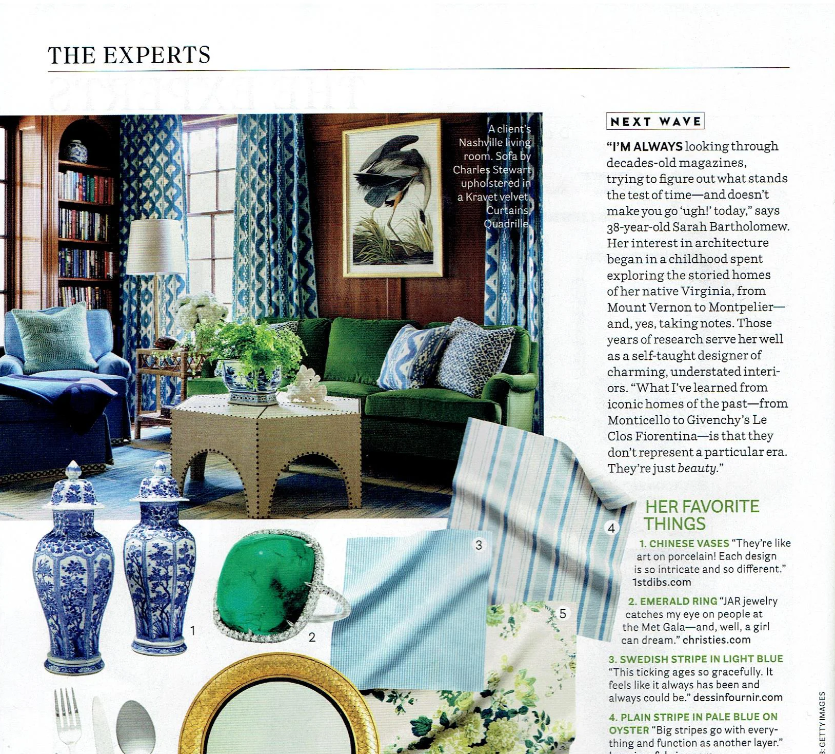 House Beautiful July/August 2016 : Featuring Tamar on Natural (Indigo)