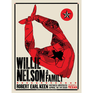 Willie Nelson & Family04/18-19/25Poster Artist Proof — swing from