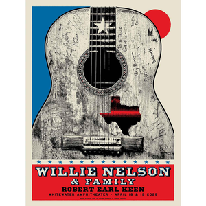 Willie Nelson & Family04/18-19/25Poster Artist Proof — swing from
