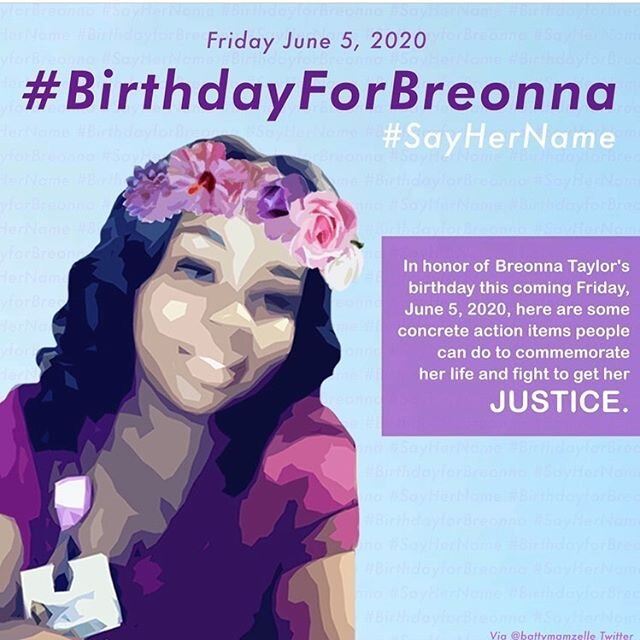 Today would have been Breonna Taylor&rsquo;s 27th birthday. While all four of the cops involved in George Floyd&rsquo;s death have been charged, none of the officers who stole Breonna from her loved ones have met with recourse. Link in my bio to acti