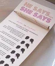 Who said what? After everyone completes it, read the answers out loud to see who got the most right!
