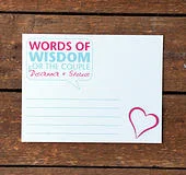 Words of wisdom for the bride and groom! There are many guests at your wedding who have a lot of marriage experience, so listen to their advice for a wonderful marriage!