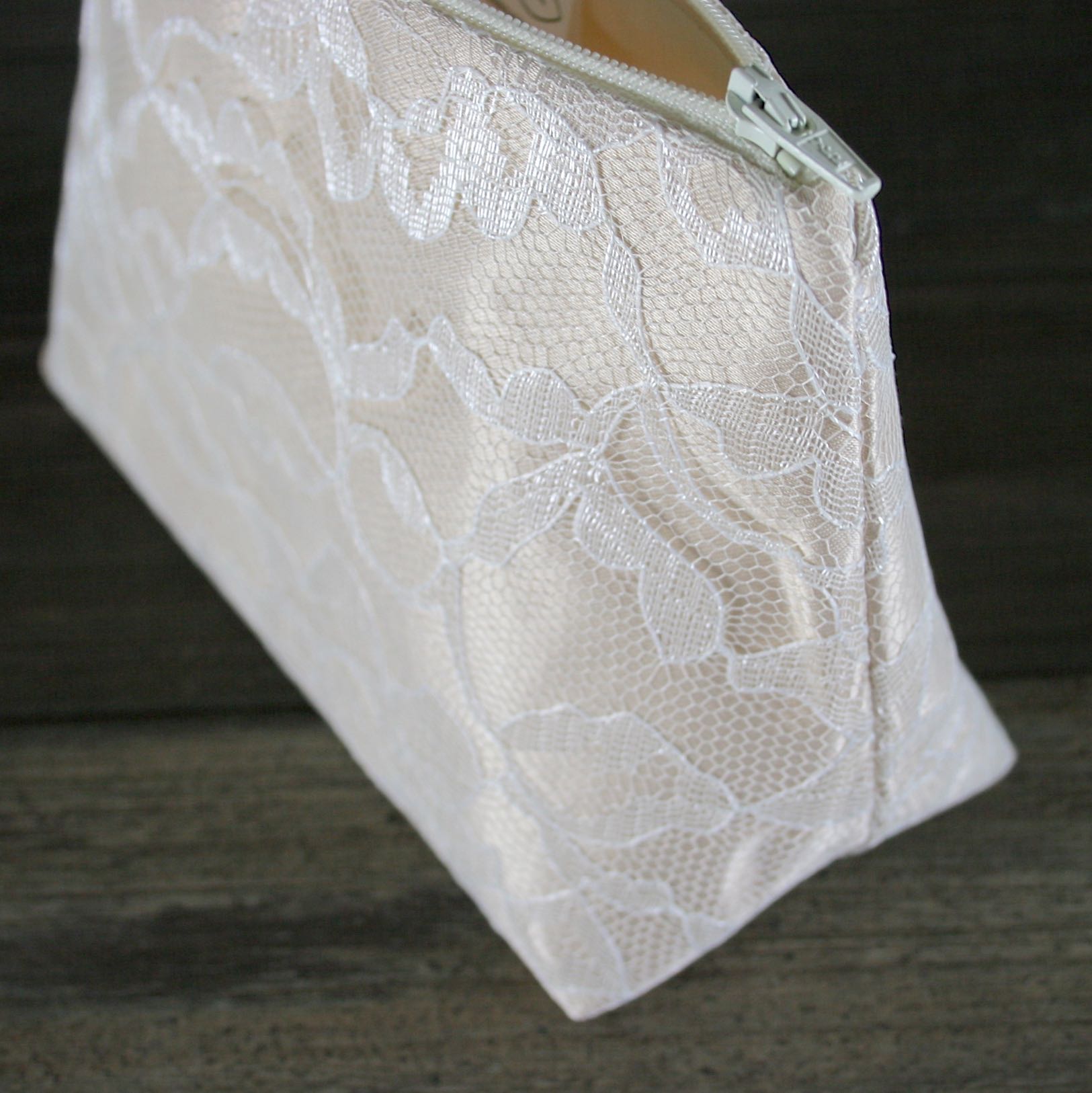 Champaign Satin & Ivory Lace Bridesmaid Gift - Le Pique Nique by Jordani Sarreal 03.jpg