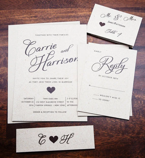 Inexpensive bellestilo bloggerium 18 Simple + Inexpensive Wedding Invitations — The Overwhelmed Bride