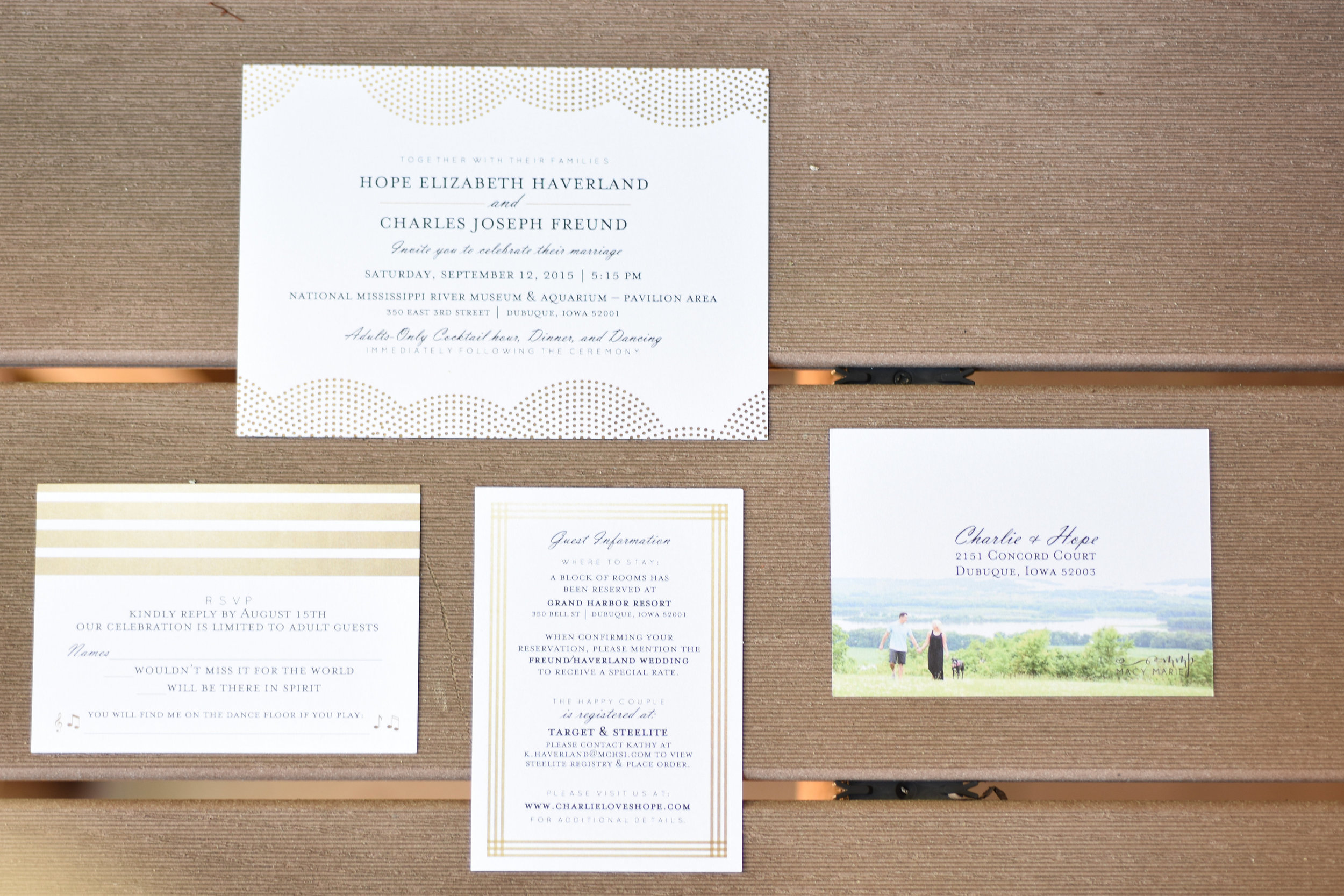 simple wedding invitations blush // macy marie photography wedding