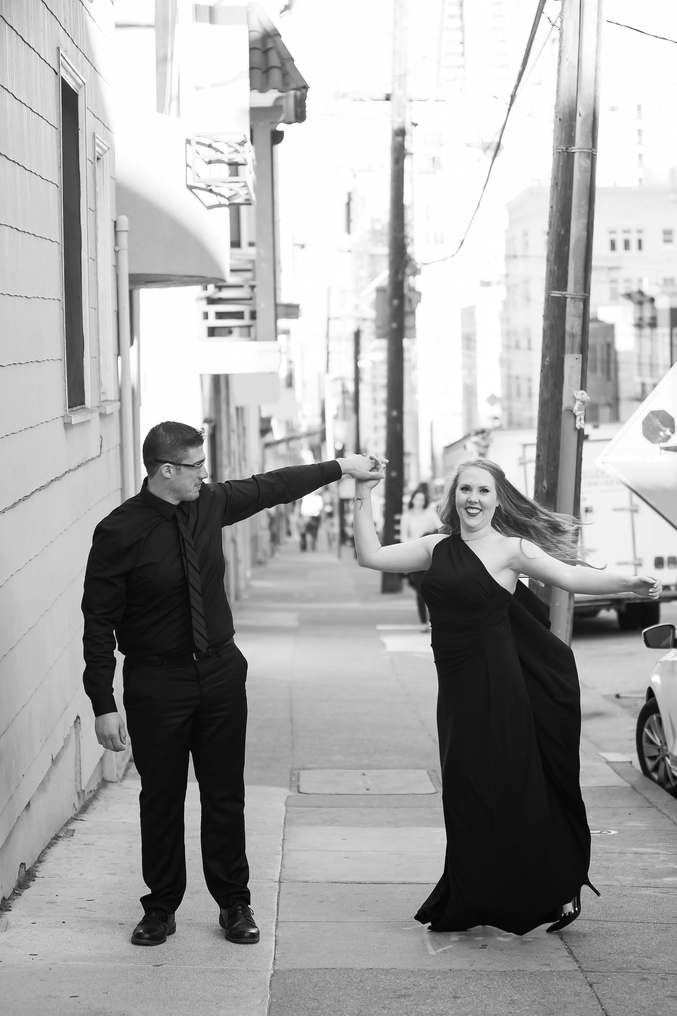 golden date park engagement photos, san francisco cable car museum engagement shoot