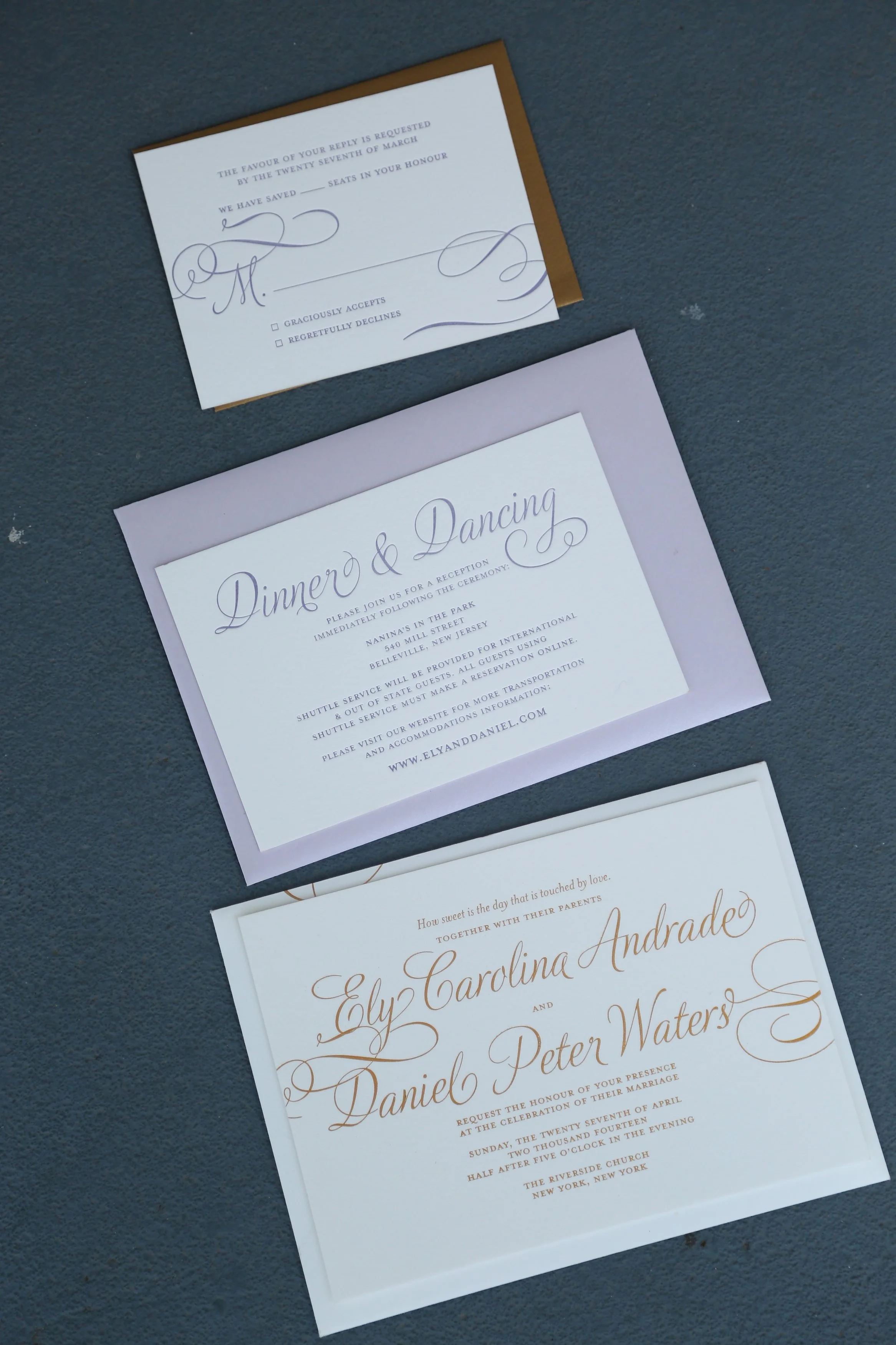 Gold Foil Wedding Invitation Suite by Pomp Creative