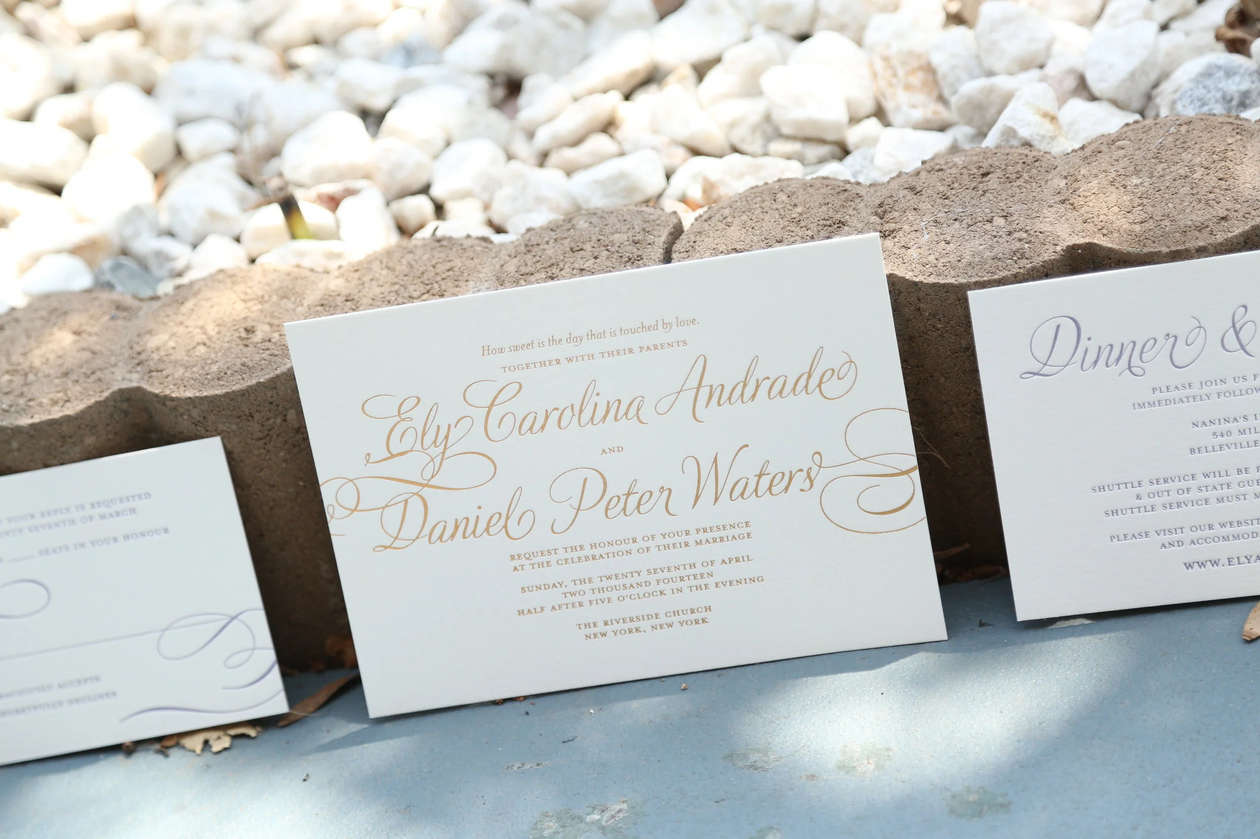 Gold Foil Wedding Invitation Suite by Pomp Creative