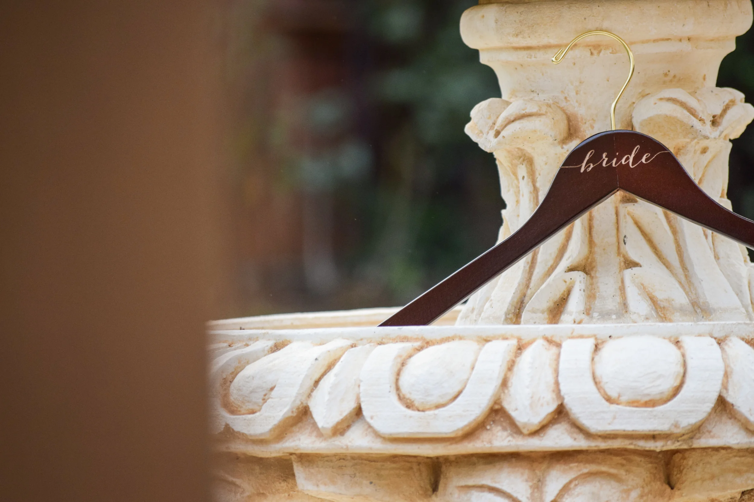Wooden Engraved Bridesmaid Hangers by Black Label Decor