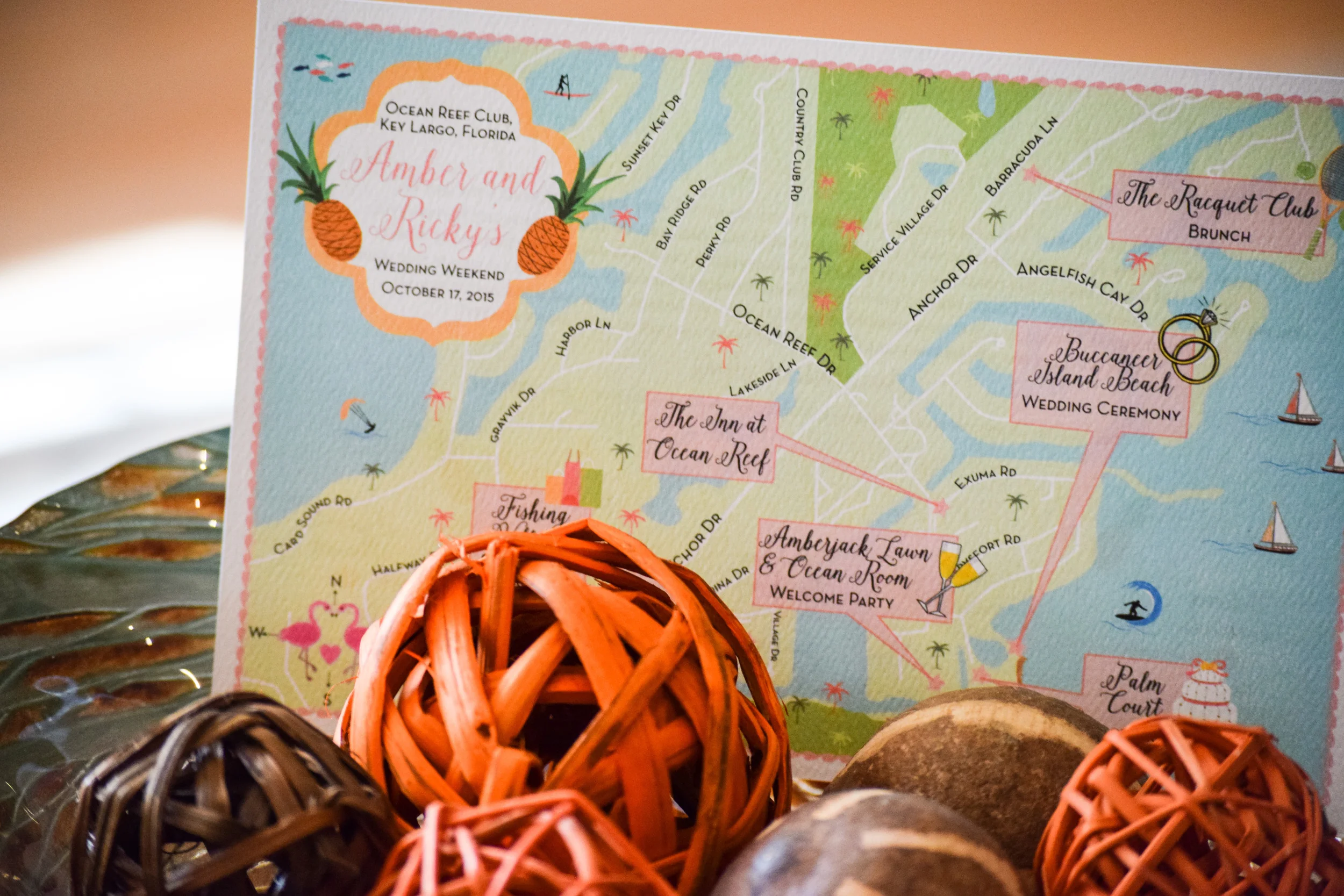 Custom Wedding Invitation Maps by Feathered Heart Prints