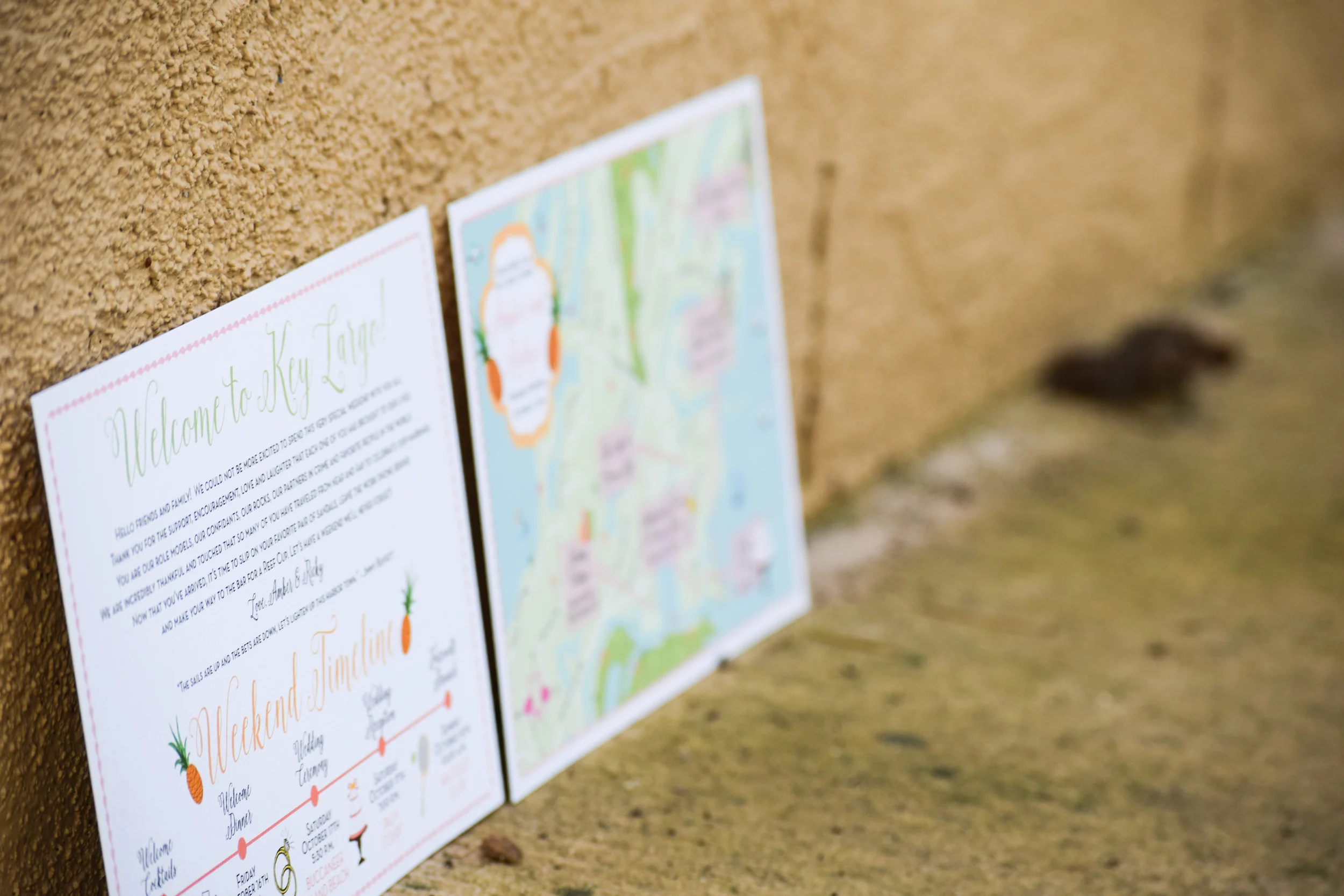 Custom Wedding Invitation Maps by Feathered Heart Prints