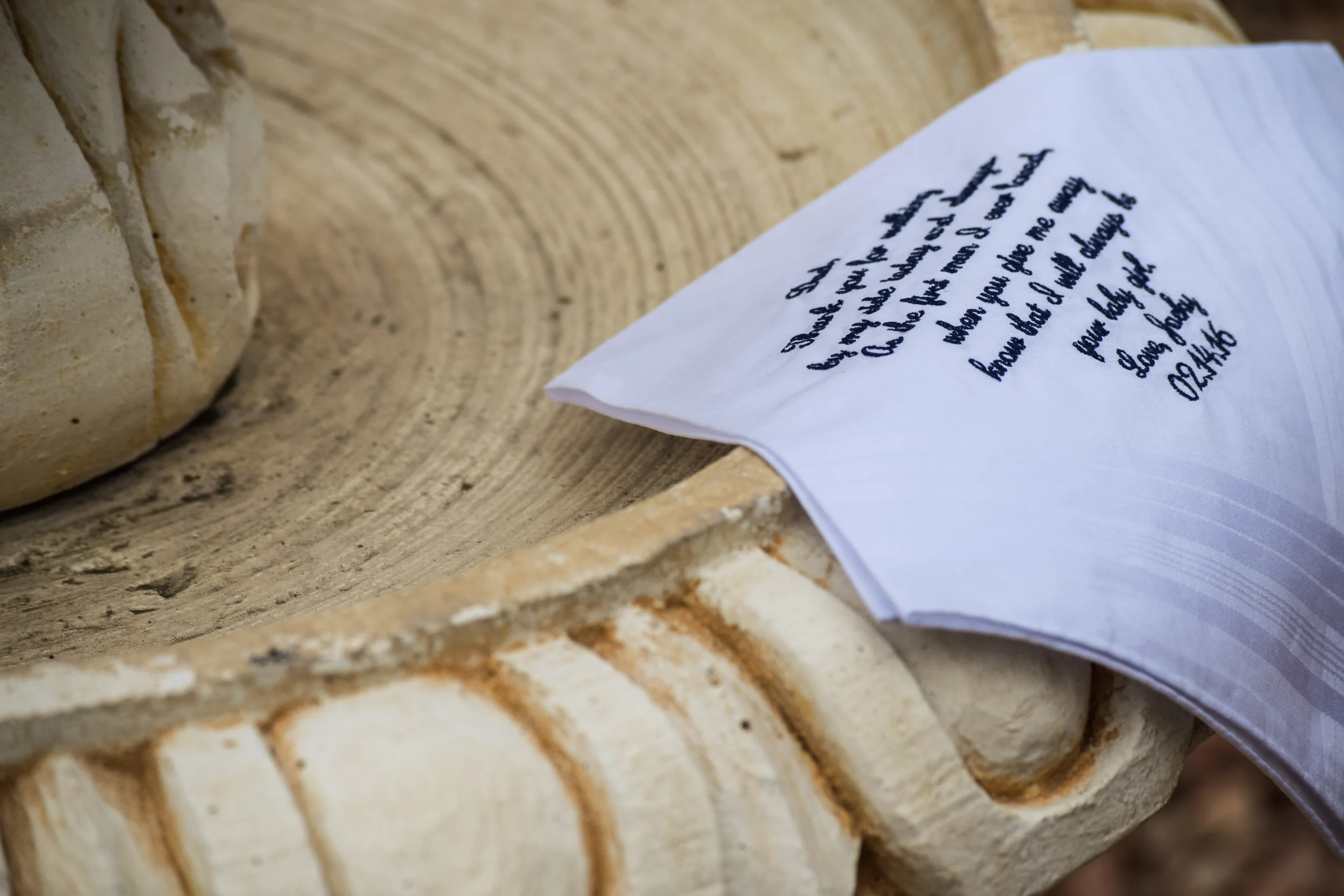 Father of the Bride Wedding Gift Handkerchief by Inspired Stitches