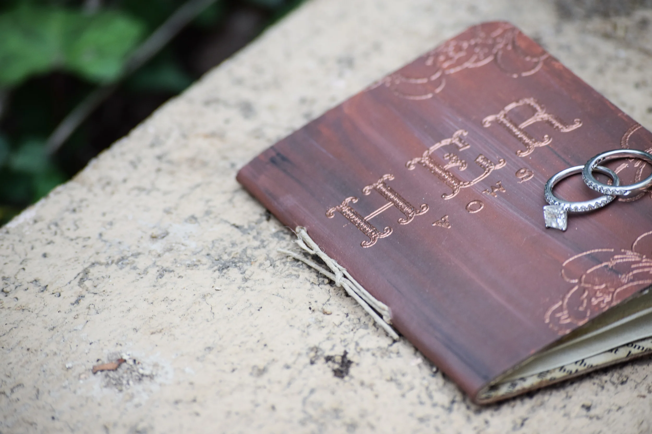 His and Her Rustic Wedding Vow Books by Scrappy Seahorse