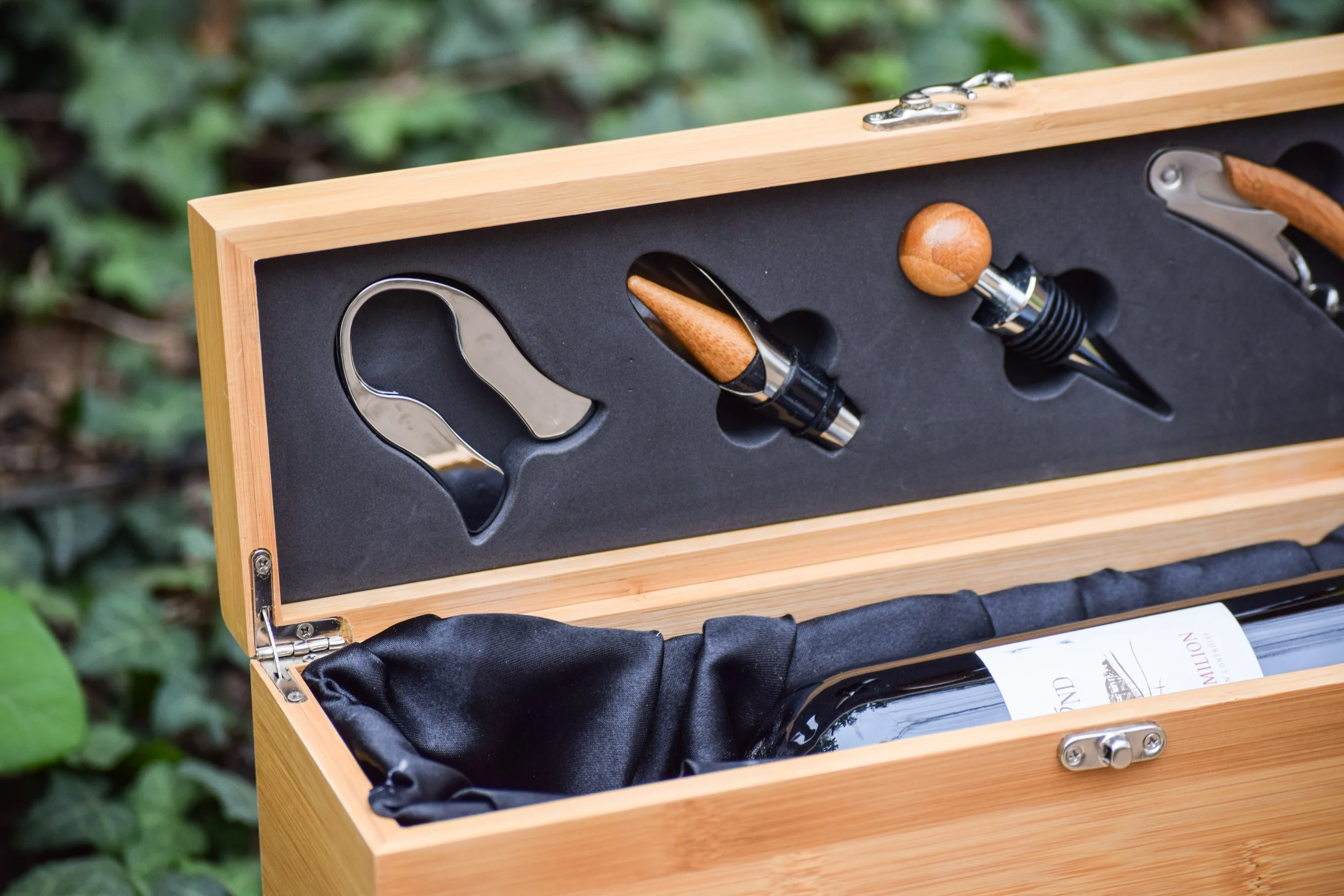 Personalized Wooden Wedding Ceremony Wine Box by Blue Fire Engraving