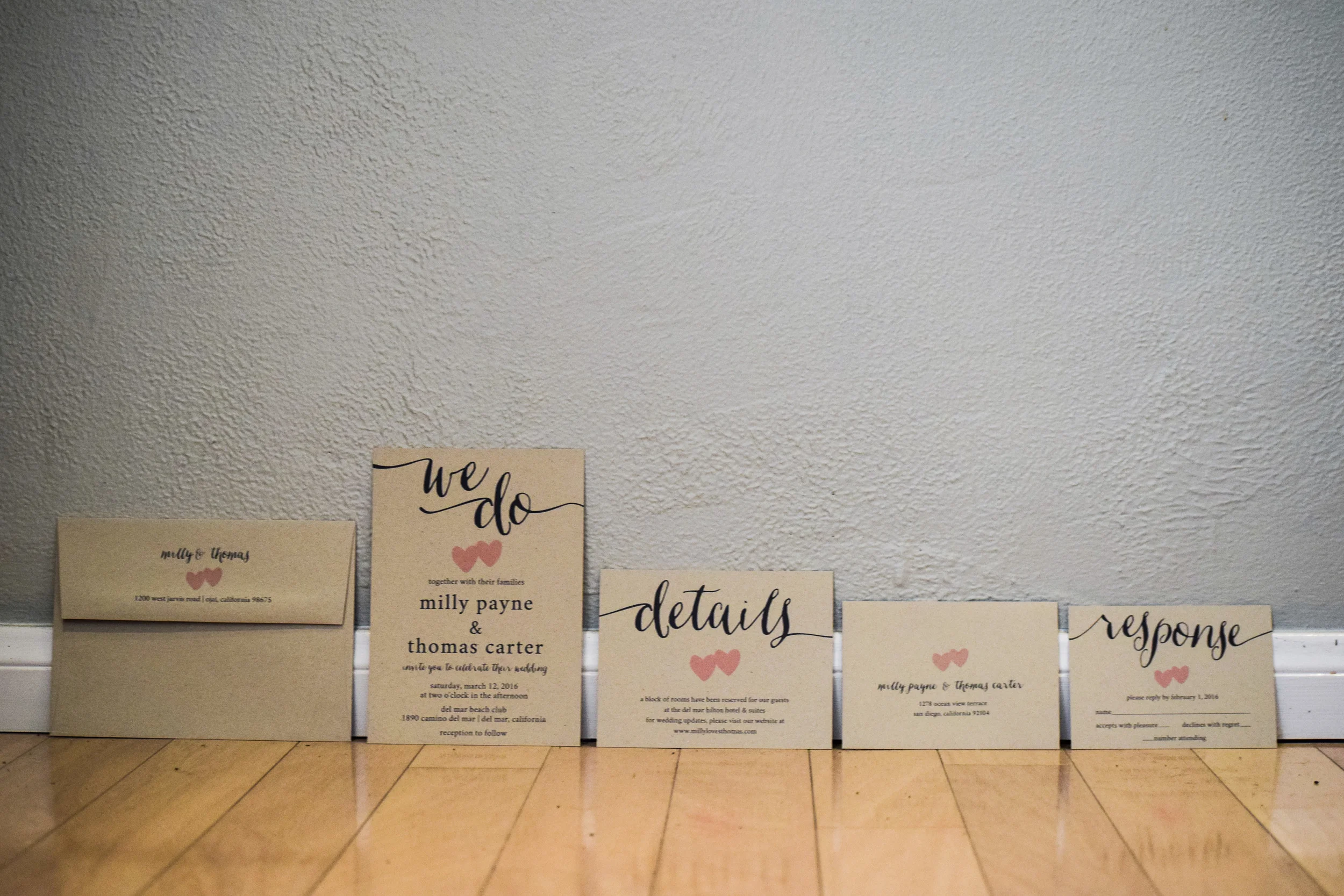 Rustic Kraft Paper Wedding Invitation Suite by Paper Hive