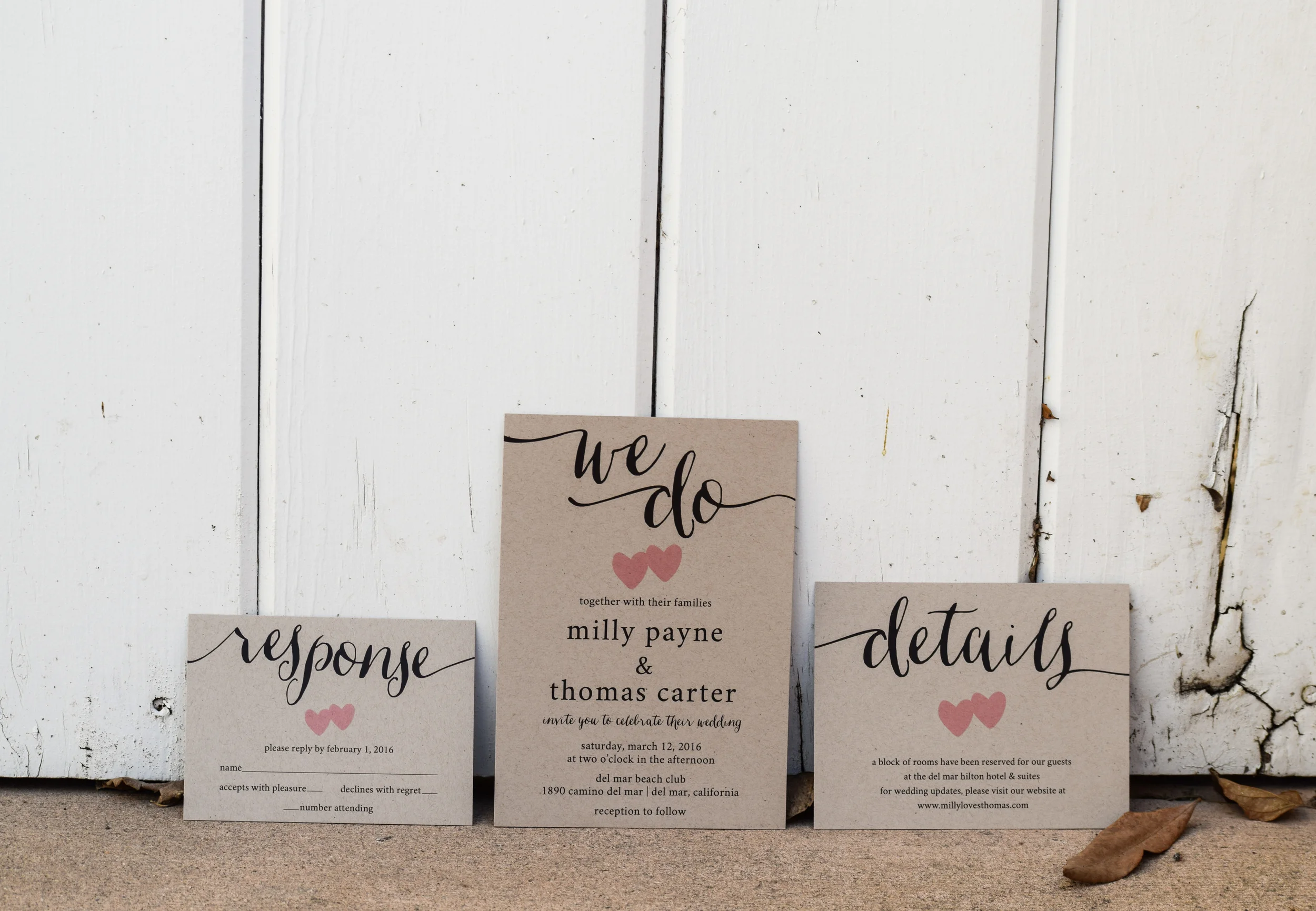 Rustic Kraft Paper Wedding Invitation Suite by Paper Hive