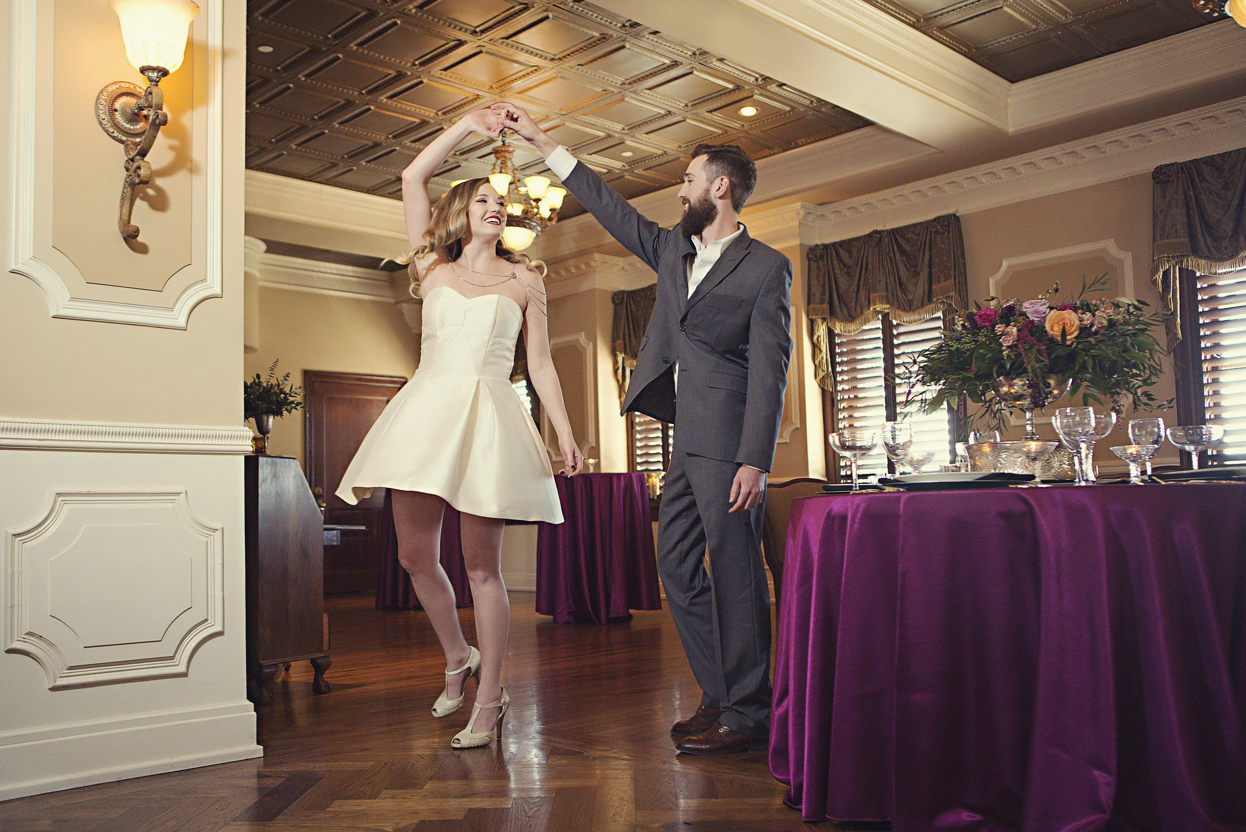 timeless vintage rehearsal dinner - kansas city wedding loose mansion