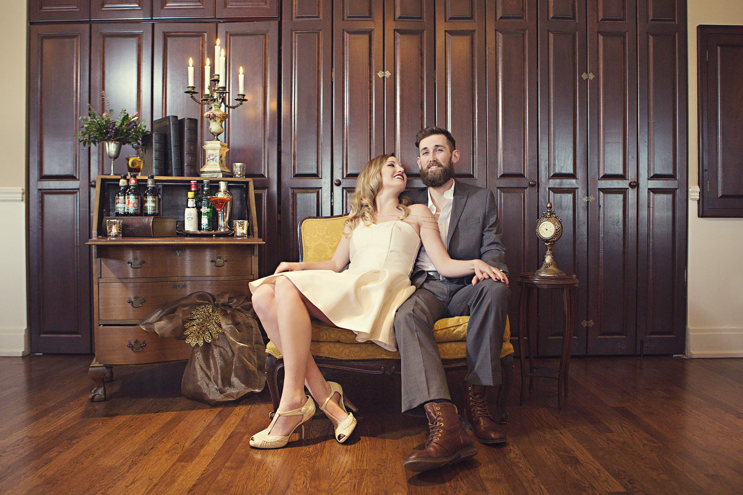 timeless vintage rehearsal dinner - kansas city wedding loose mansion