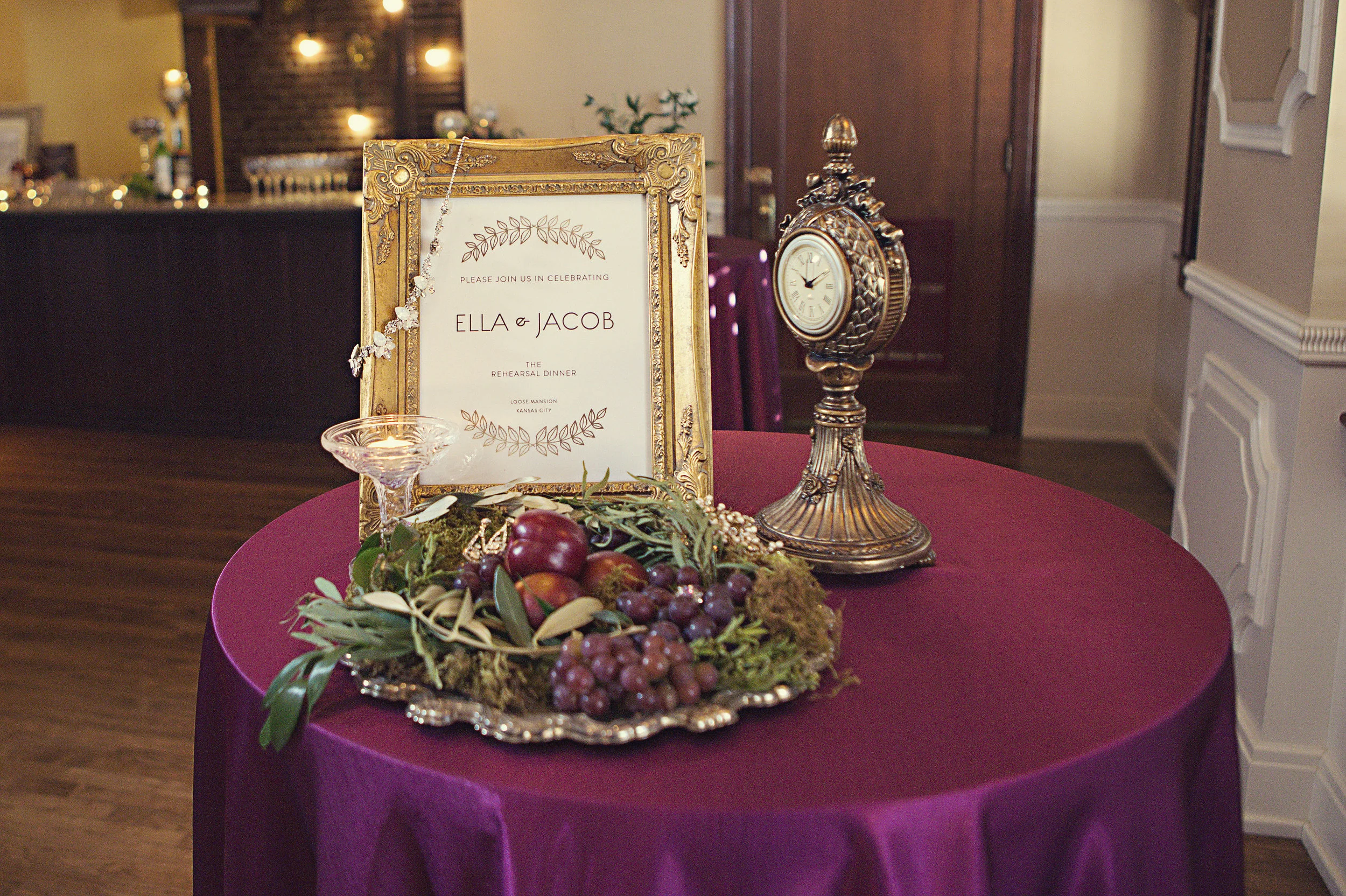 timeless vintage rehearsal dinner - kansas city wedding loose mansion