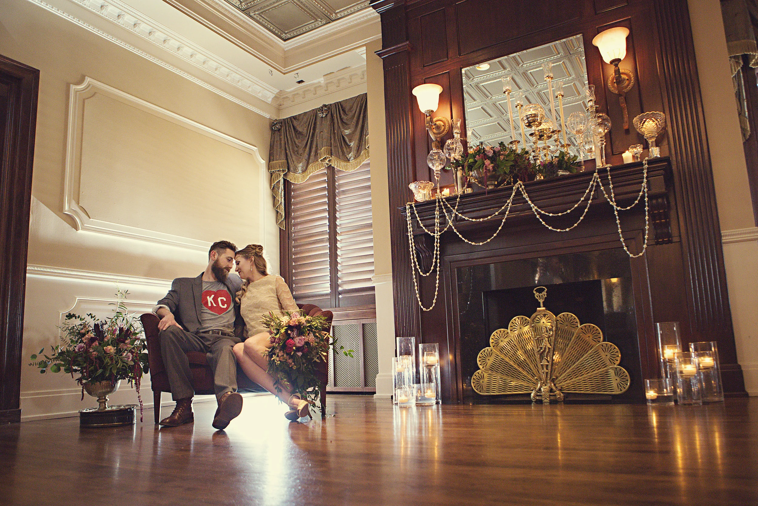 timeless vintage rehearsal dinner - kansas city wedding loose mansion