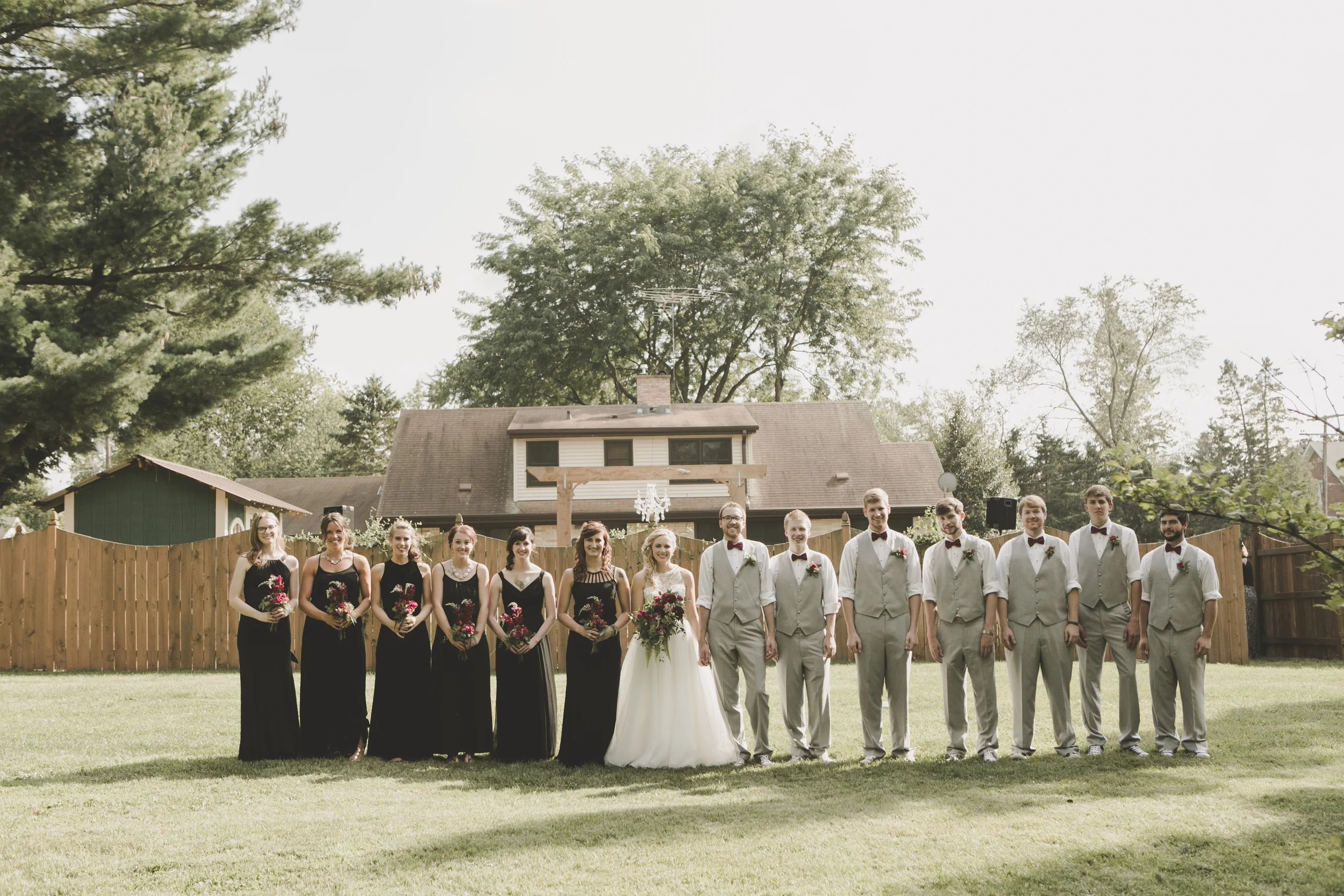 a classic Wisconsin backyard wedding - star wars wedding