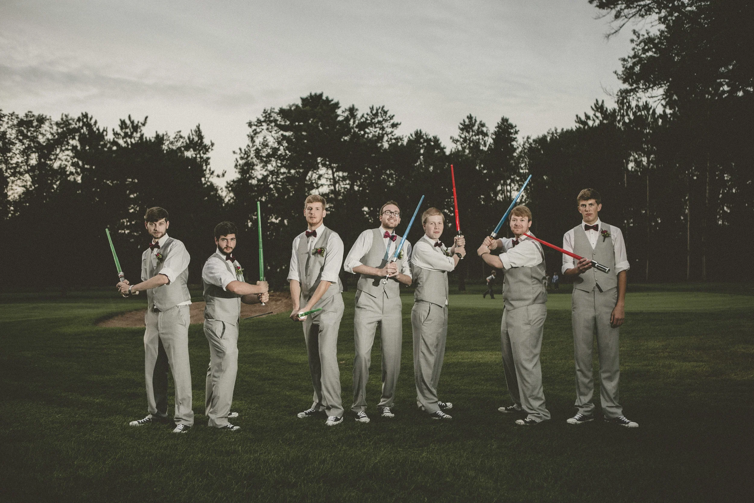 a classic Wisconsin backyard wedding - star wars wedding