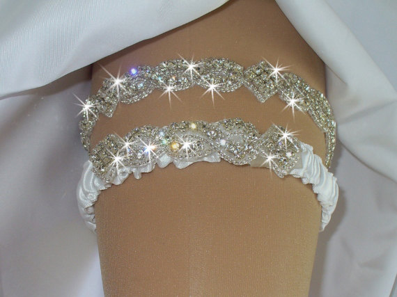 Rhinestone Garter Set