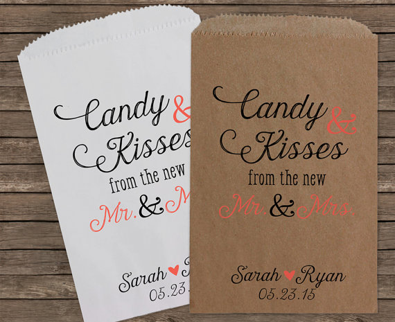 Candy Bar Paper Wedding Favor Bags