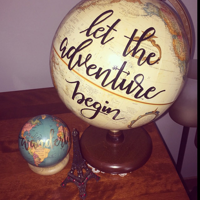 Globe Wedding Guest Book