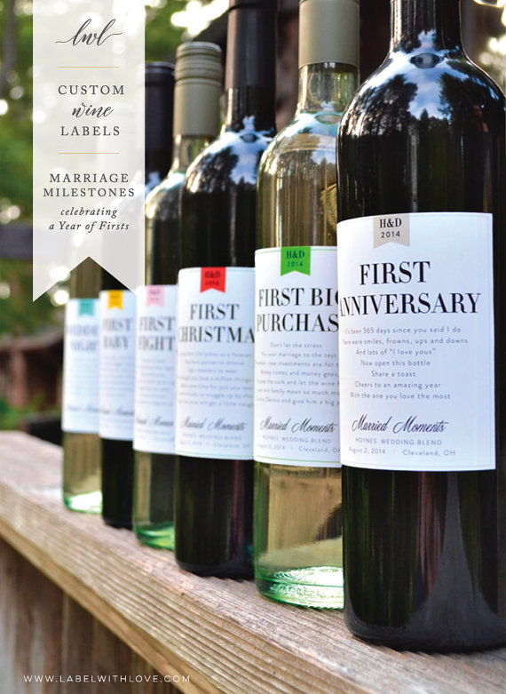 Anniversary Wine Labels