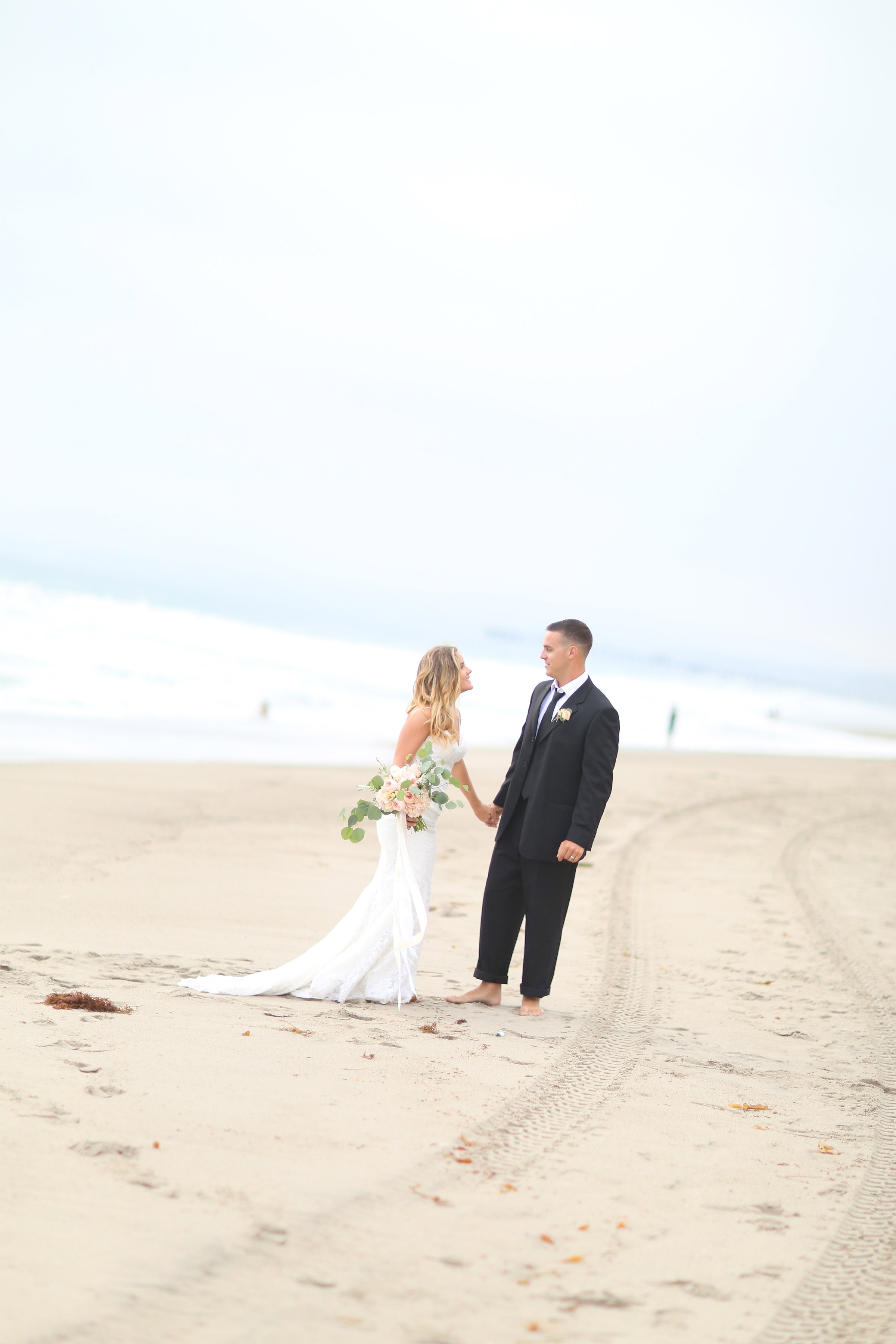 A Post Orange County Beach Wedding Portrait Session By