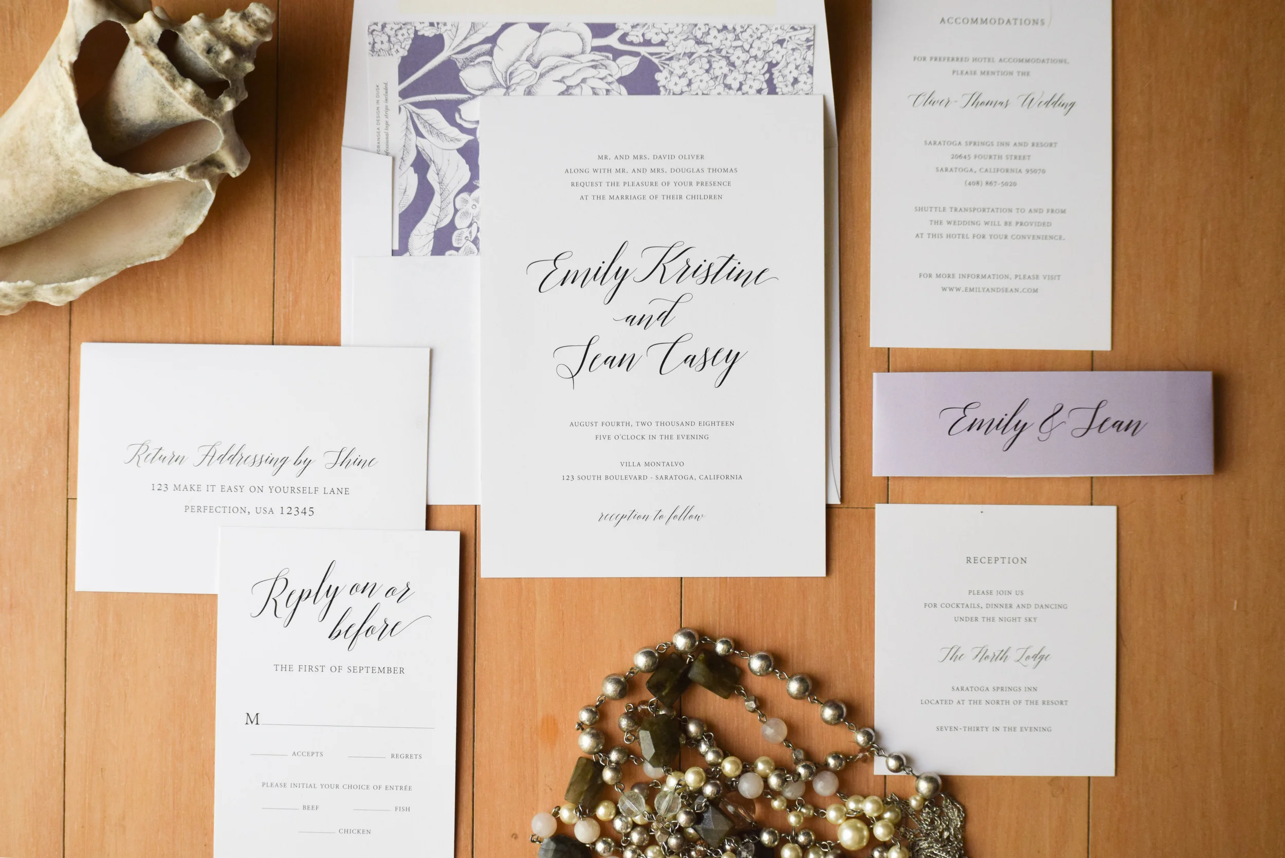 elegant wedding invitations - Shine Invitations