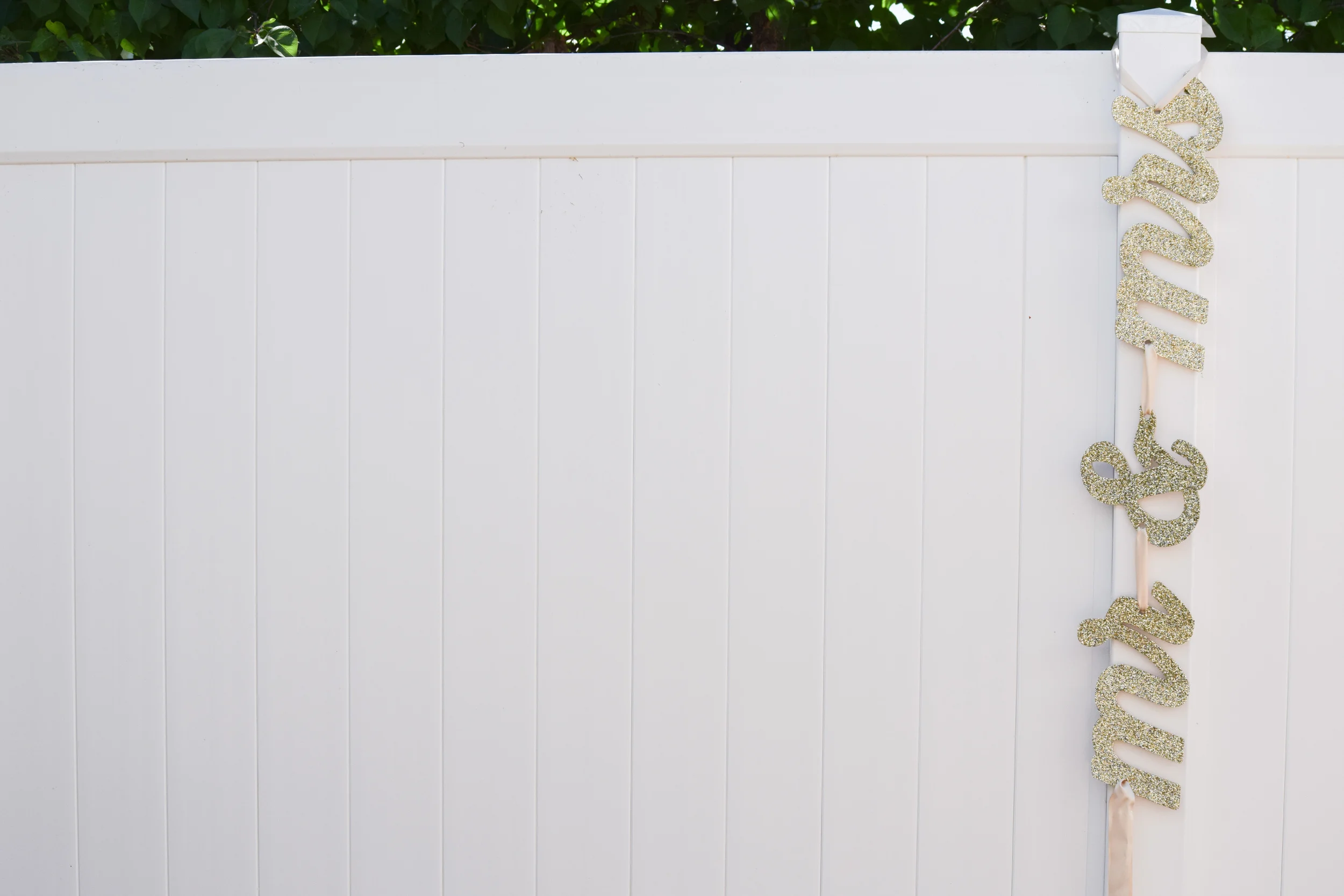 Gold Glitter Mr. and Mrs. Wedding Sign by Z Create Design