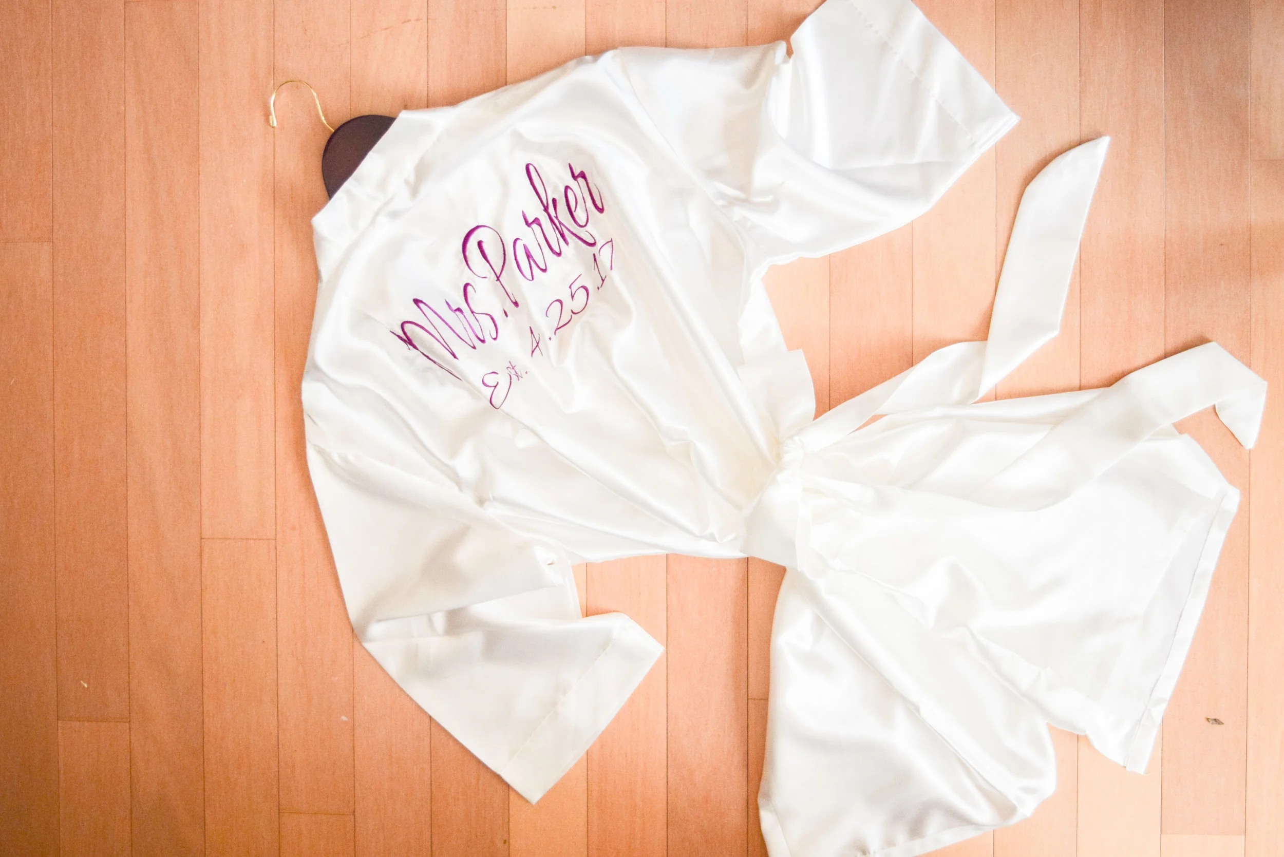 Monogrammed Silk Bridal Robes by My Wed Style