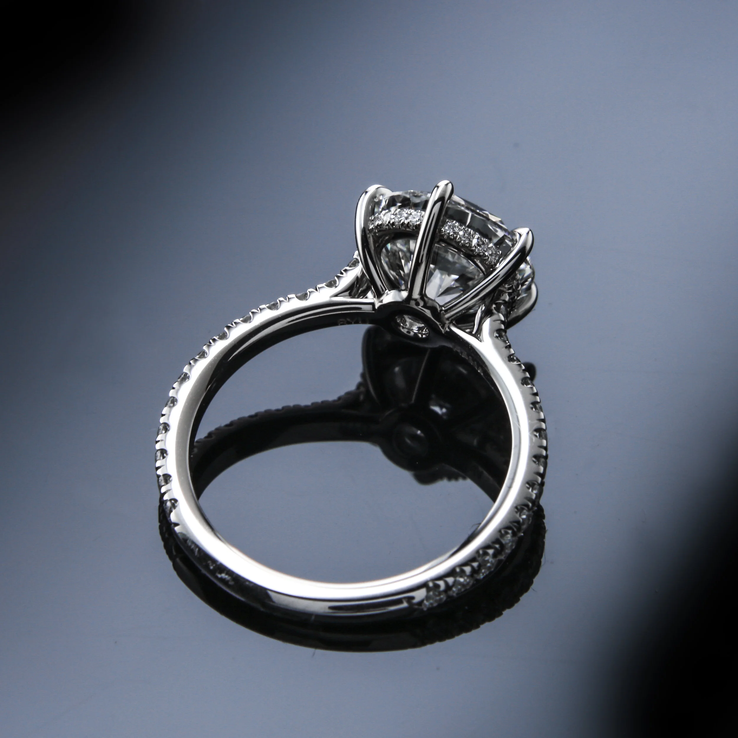 Solitaire Engagement Ring - 2017 Engagement Ring Trends featuring Black by Brian Gavin