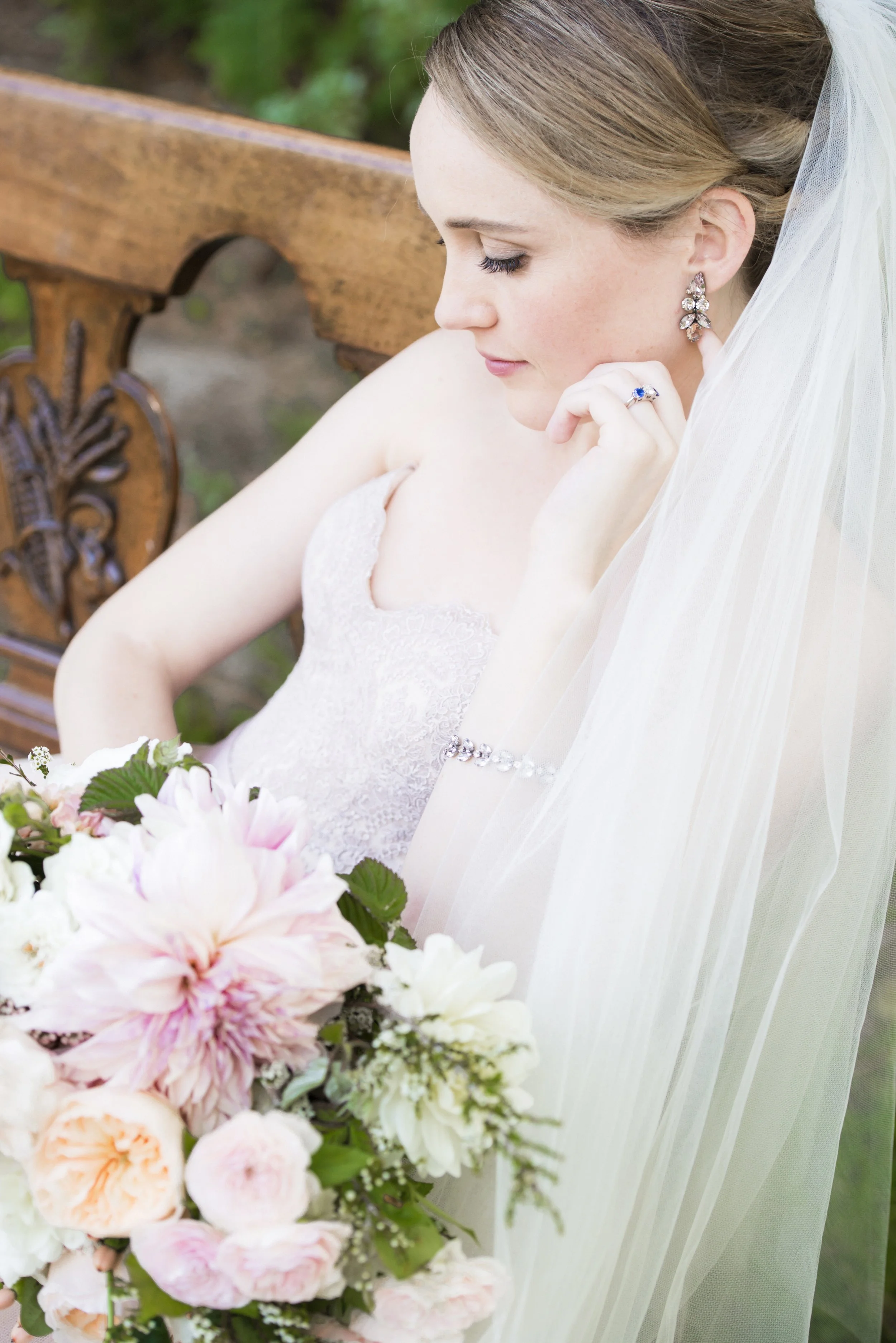 Soft Blue + Blush Forest Wedding