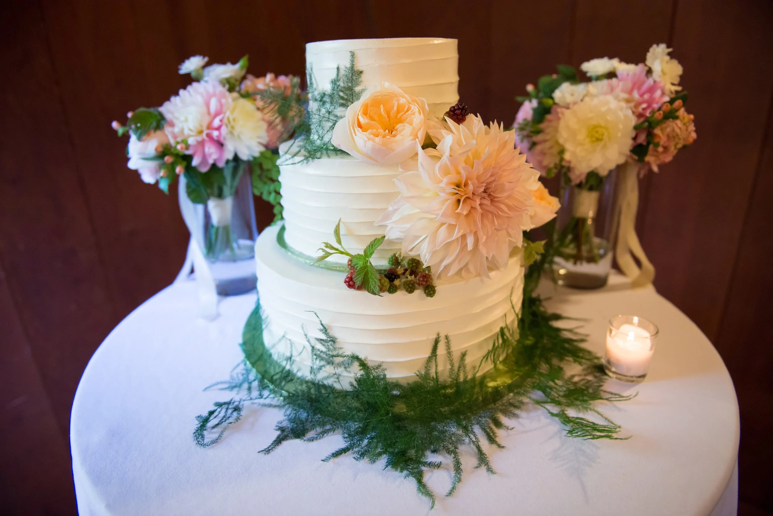 Soft Blue + Blush Forest Wedding