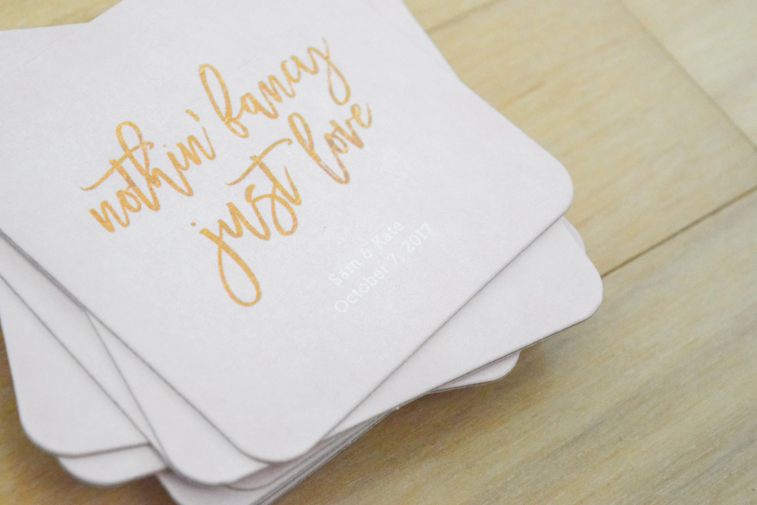 Bridal Shower Drink Ideas - Personalized Coasters