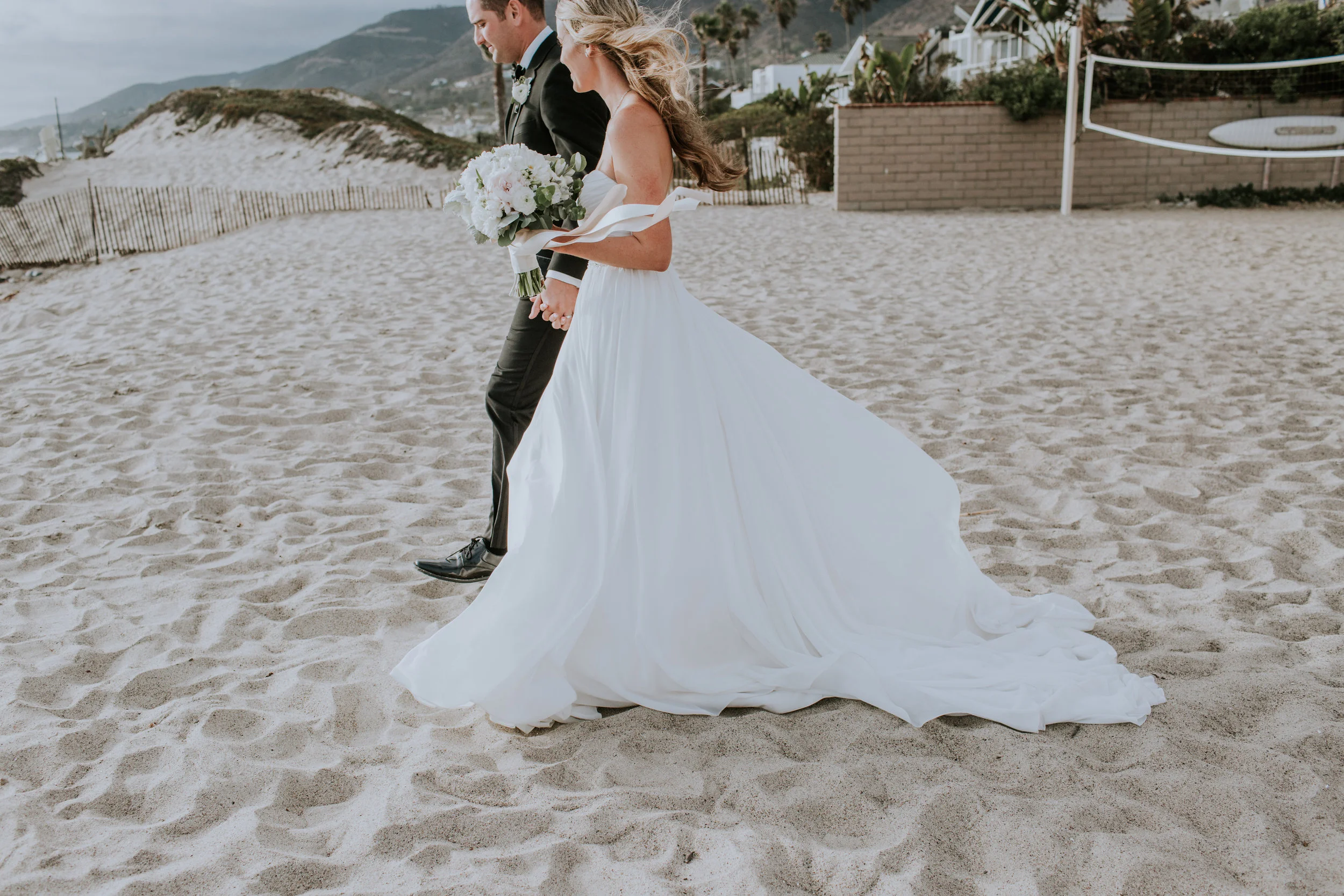 A Blush + White Malibu West Beach Club Wedding by Rachel Wakefield Photography