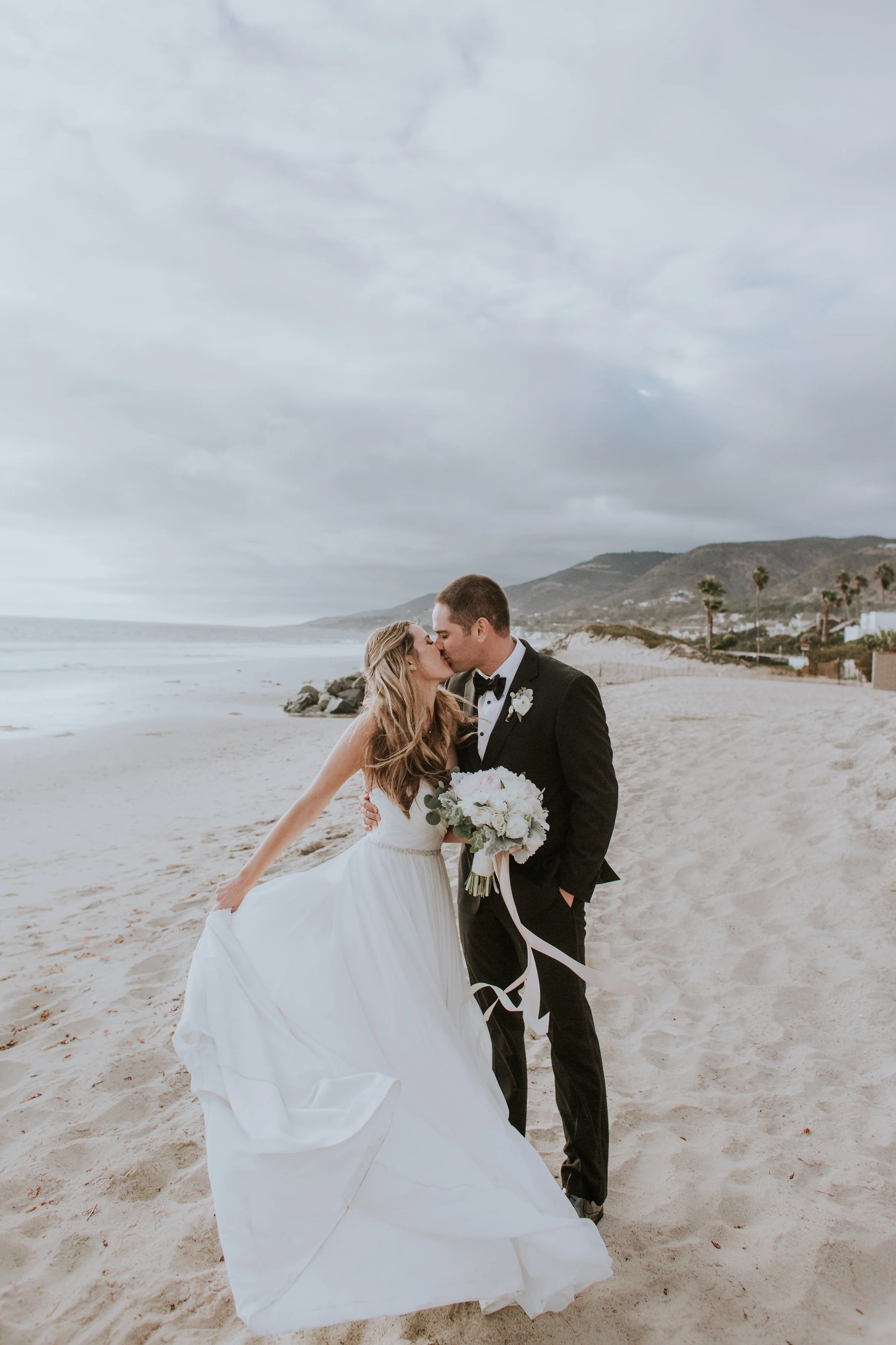 A Blush + White Malibu West Beach Club Wedding by Rachel Wakefield Photography