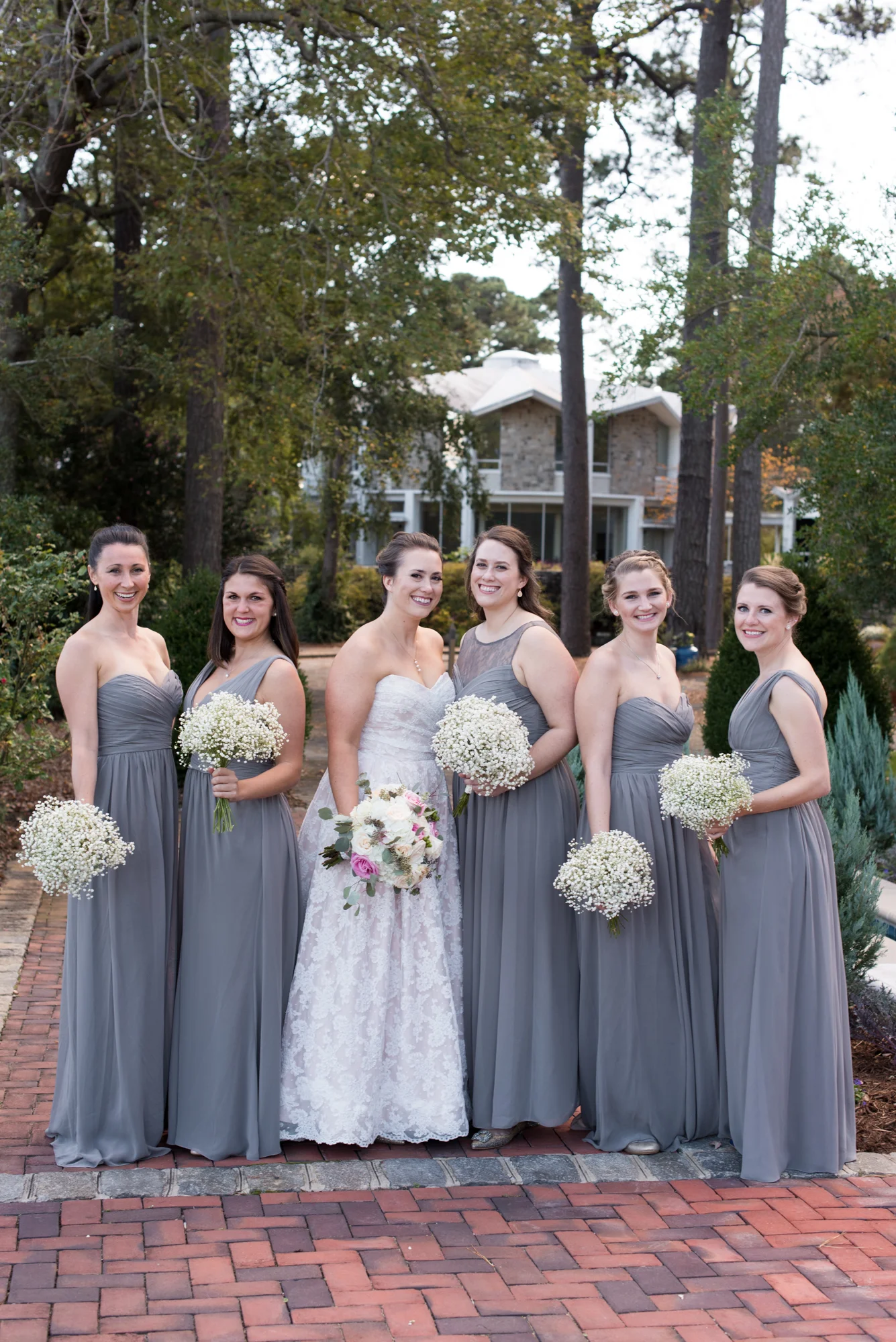 Charcoal Bridesmaid Dresses - Travel Themed Wedding - Caitlin Gerres Photography