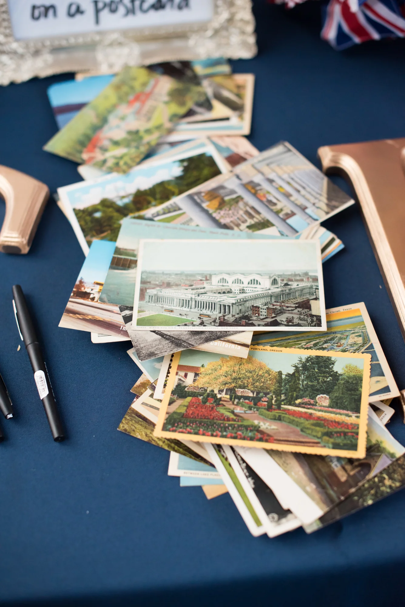 Postcard Gguest Book Alternative - Travel Themed Wedding - Caitlin Gerres Photography