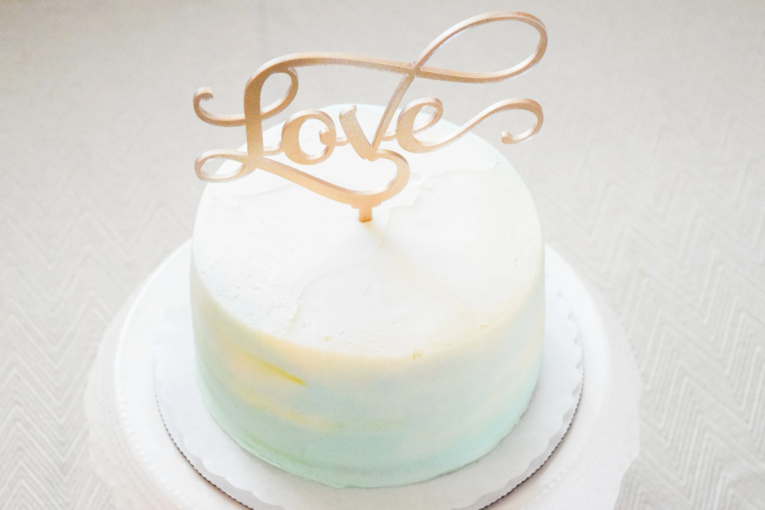 Gold Laser Cut Cake Topper by Black Label Decor
