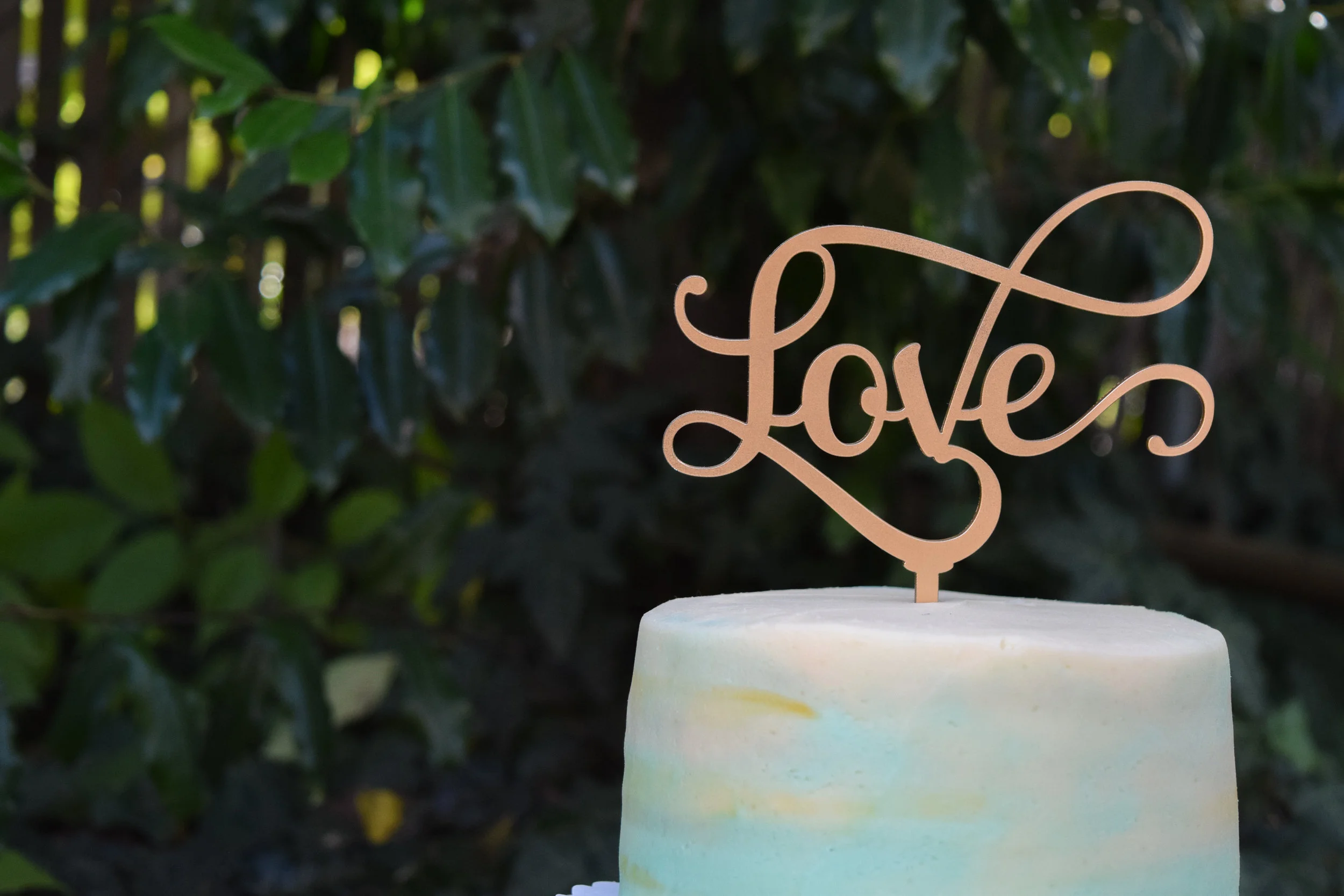 Gold Laser Cut Cake Topper by Black Label Decor