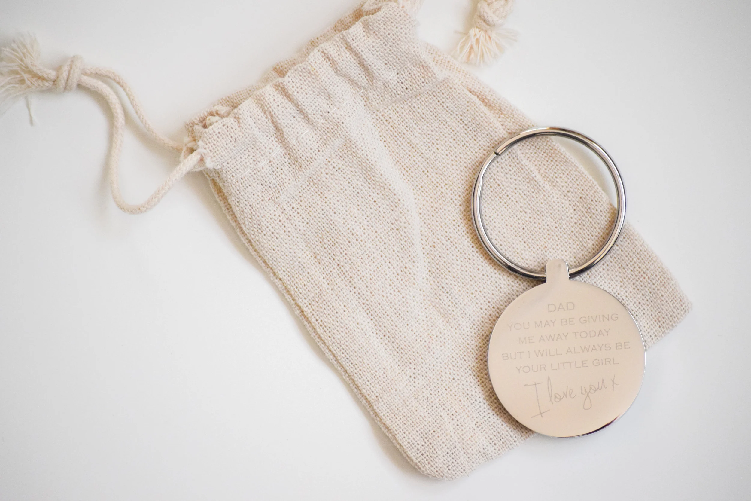 Father of the Bride Gift Idea Key Chain by Oh So Cherished