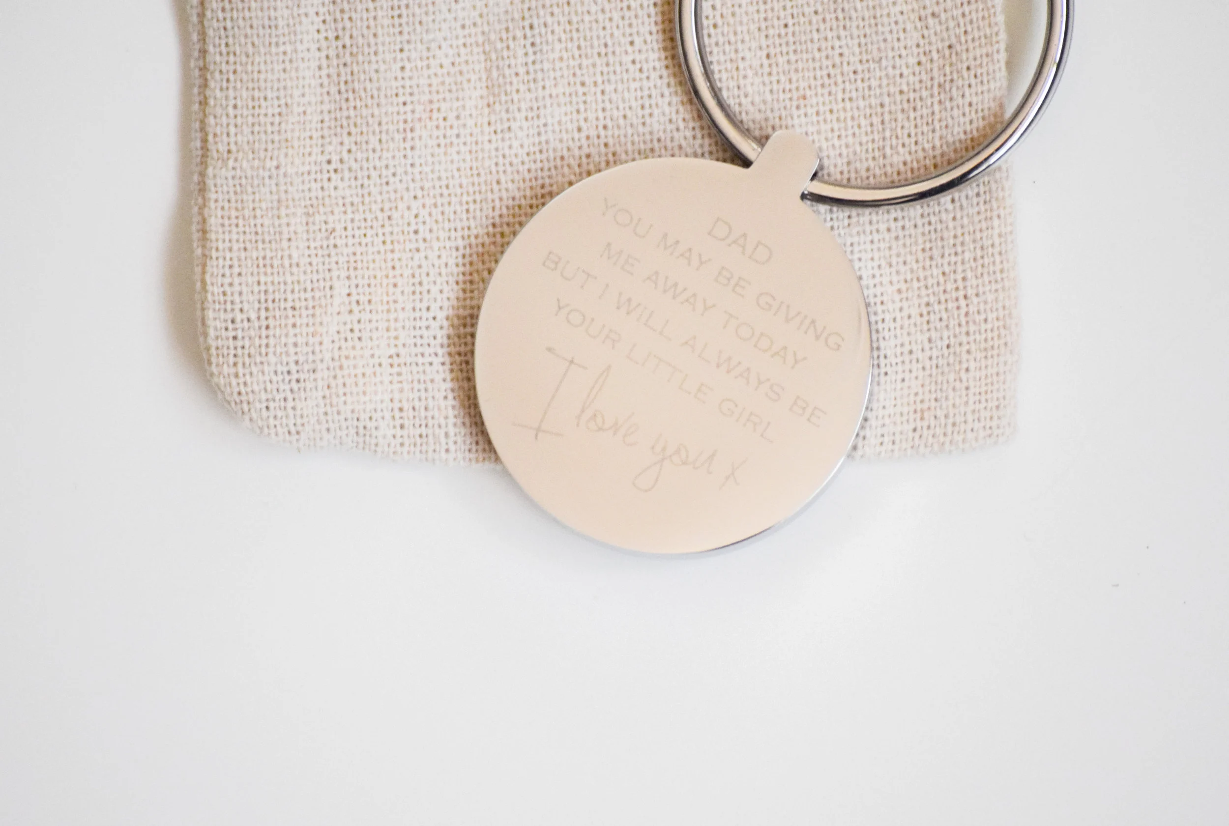 Father of the Bride Gift Idea Key Chain by Oh So Cherished